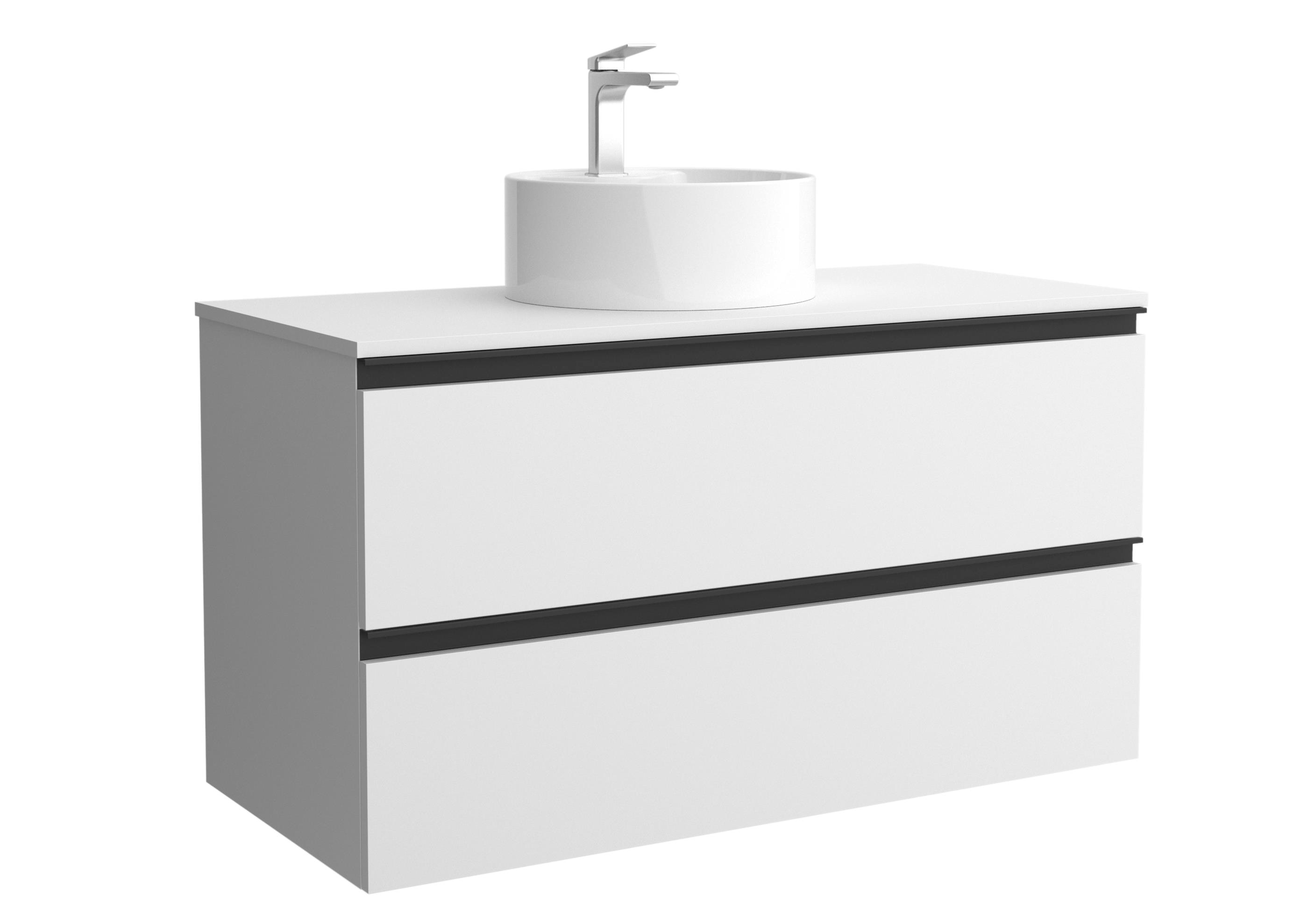 Salgar - Mueble de baño metal con 2 cajones y lavabo sobre encimera de 1 poza Bequia Salgar.