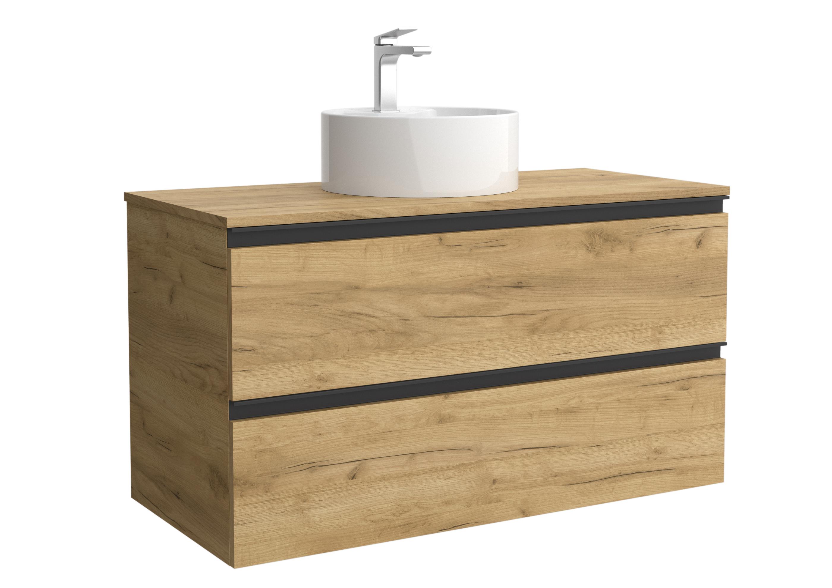 Salgar - Mueble de baño metal con 2 cajones y lavabo sobre encimera de 1 poza Bequia Salgar.