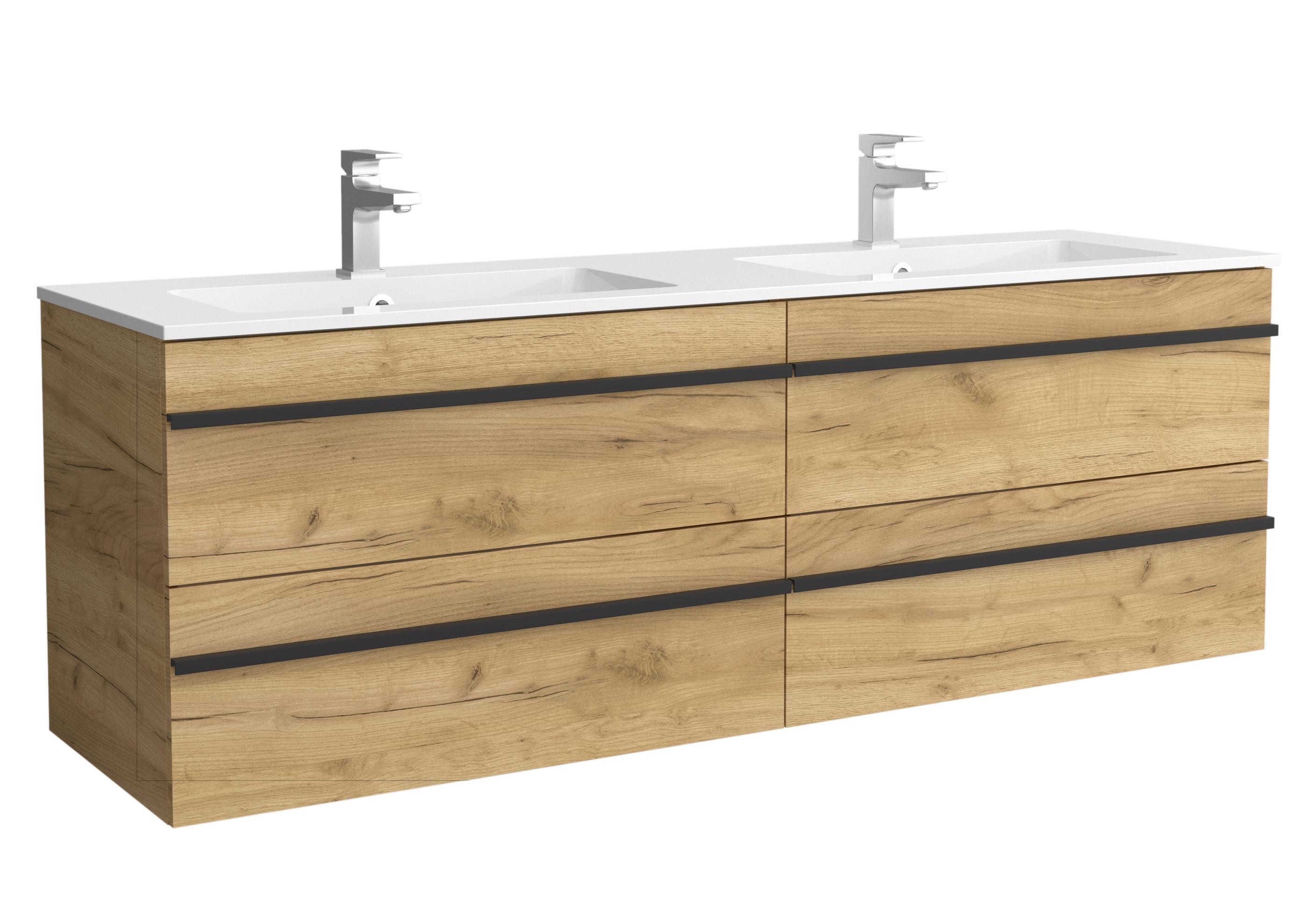 Imagen 0 de Mueble de baño con 4 cajones y lavabo Vilna de 2 pozas Born Salgar Roble