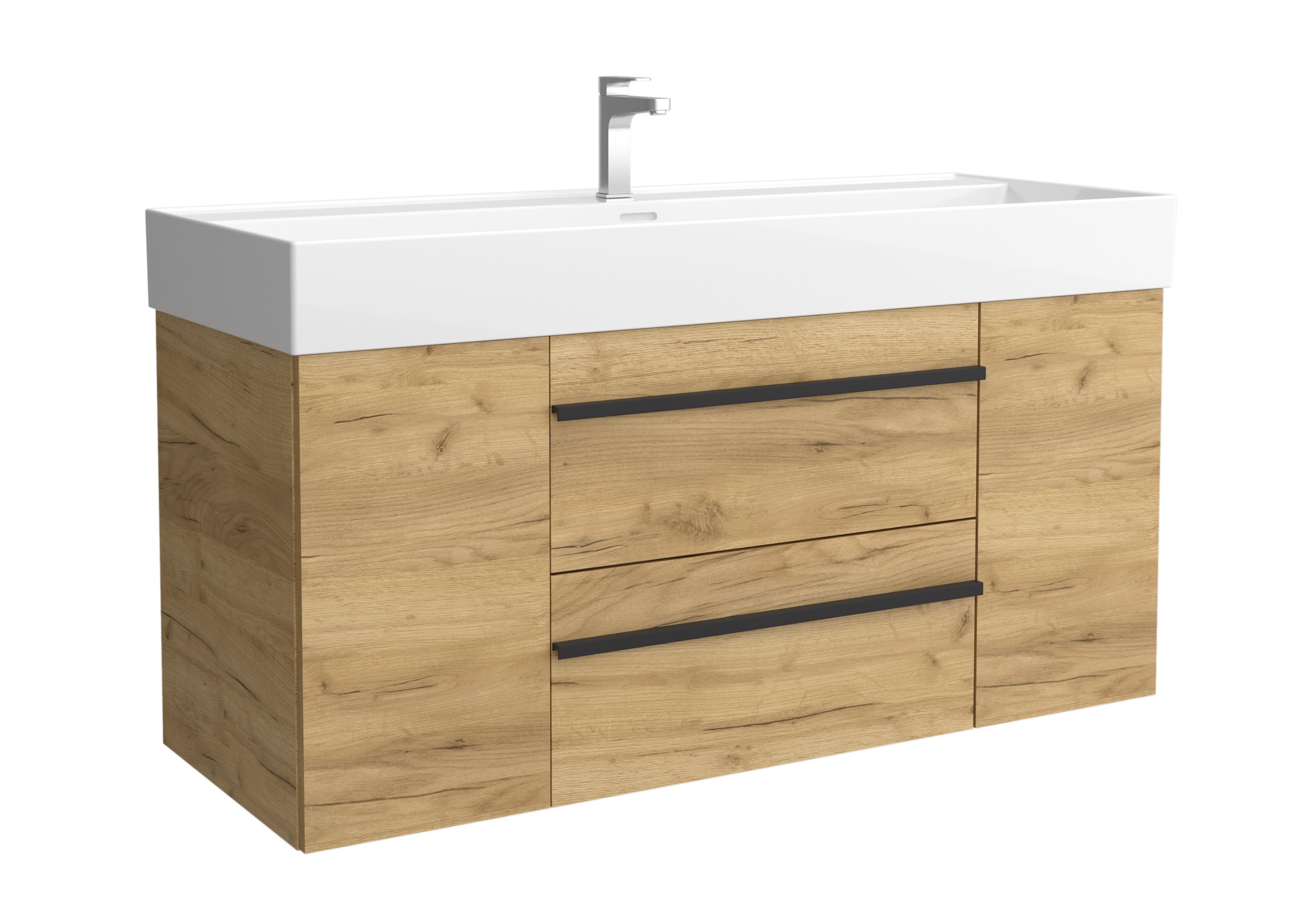 Imagen 1 de Mueble de baño con 2 cajones con 1 puerta y lavabo Veneto de 1 poza Born Plus Salgar - Roble 120 cm Roble