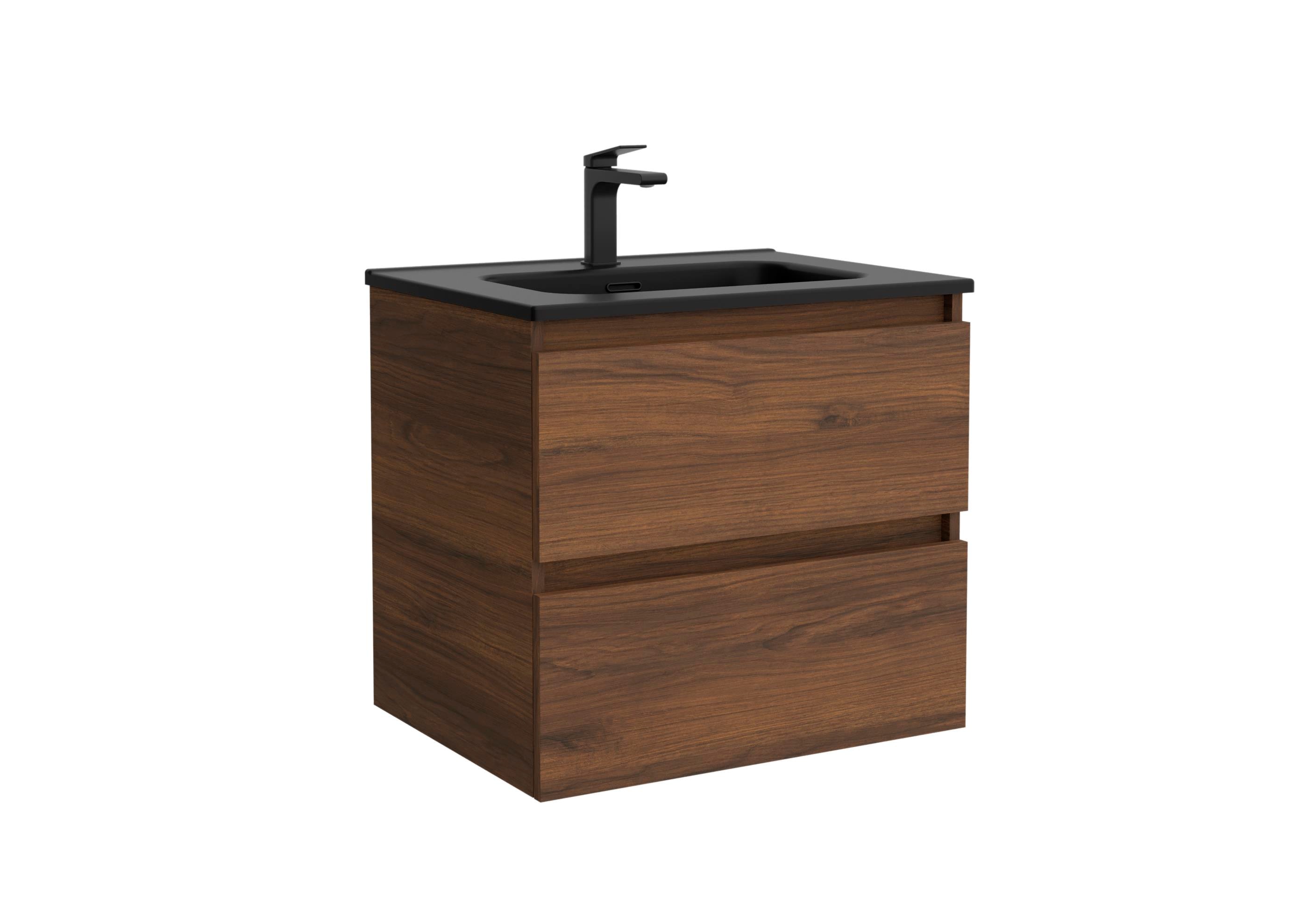Salgar - Mueble de baño con 2 cajones y lavabo negro de 1 poza Bequia Salgar.