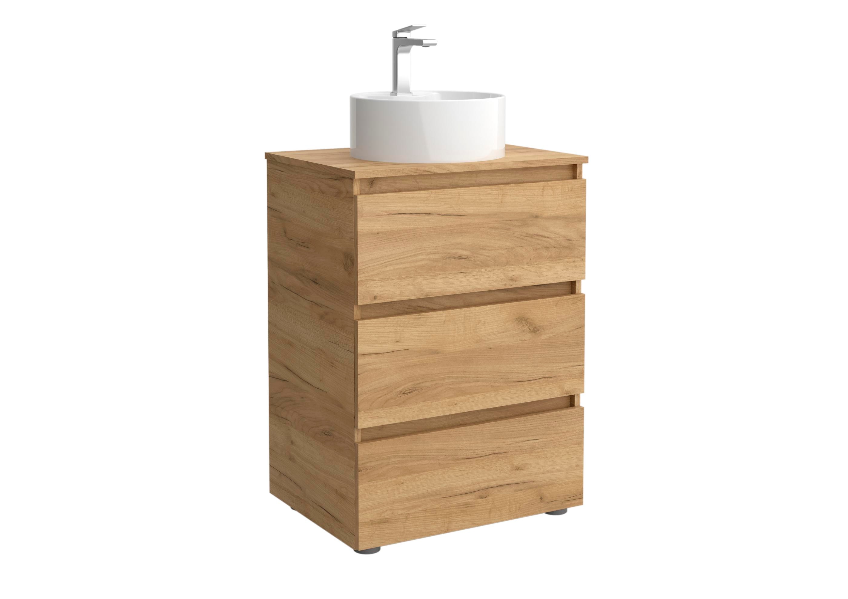 Salgar - Mueble de baño 3C con 3 cajones y lavabo sobre encimera de 1 poza Bequia Salgar.