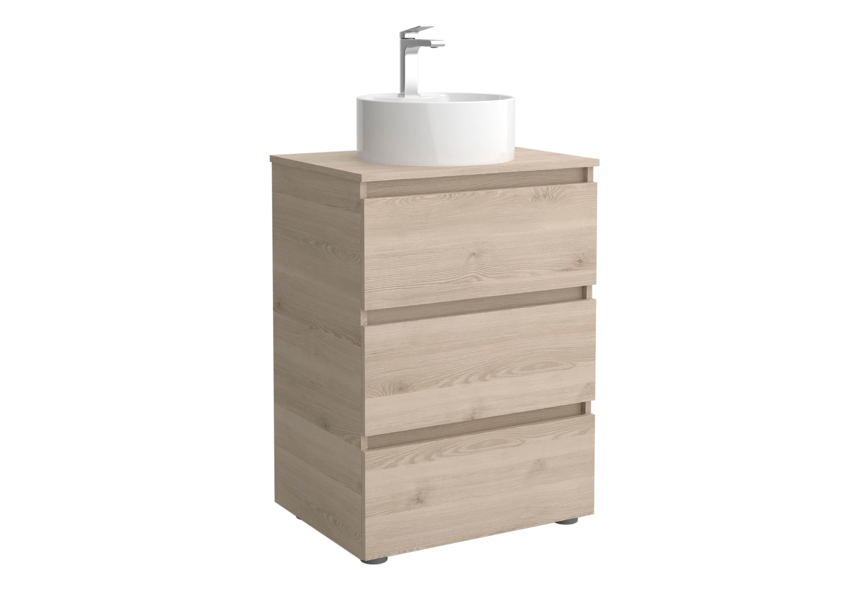 Salgar - Mueble de baño 3C con 3 cajones y lavabo sobre encimera de 1 poza Bequia Salgar.