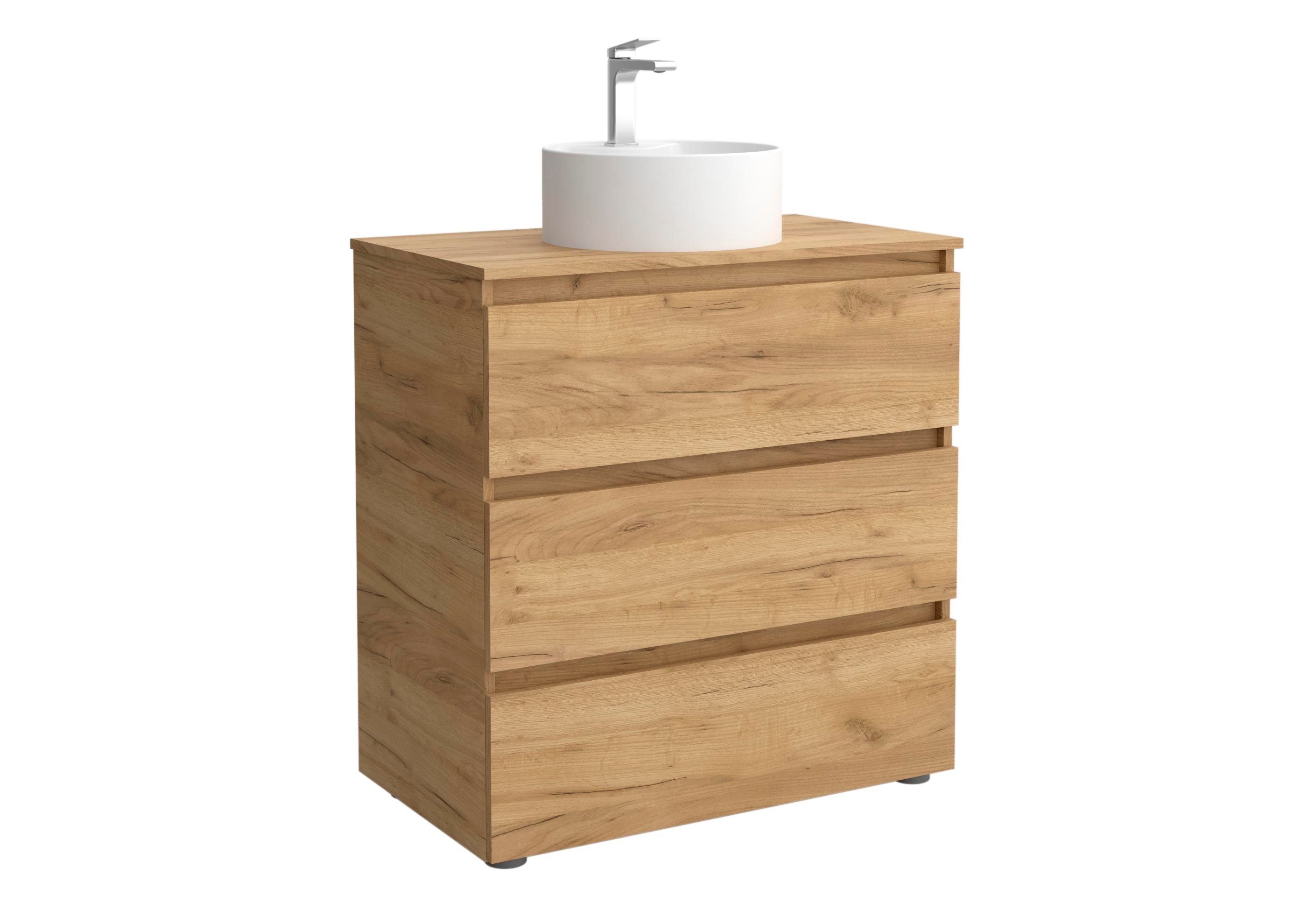Salgar - Mueble de baño 3C con 3 cajones y lavabo sobre encimera de 1 poza Bequia Salgar.