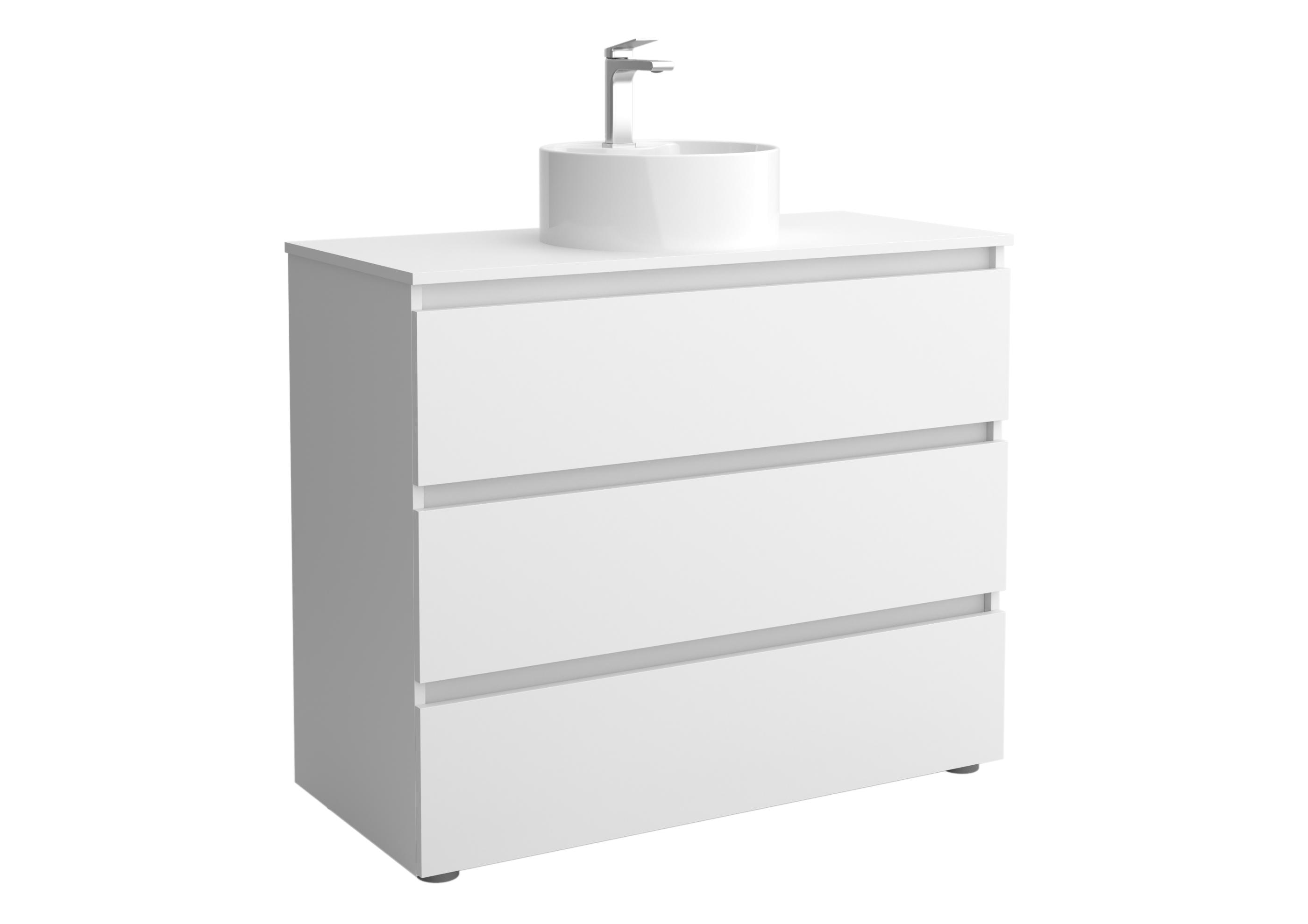 Salgar - Mueble de baño 3C con 3 cajones y lavabo sobre encimera de 1 poza Bequia Salgar.
