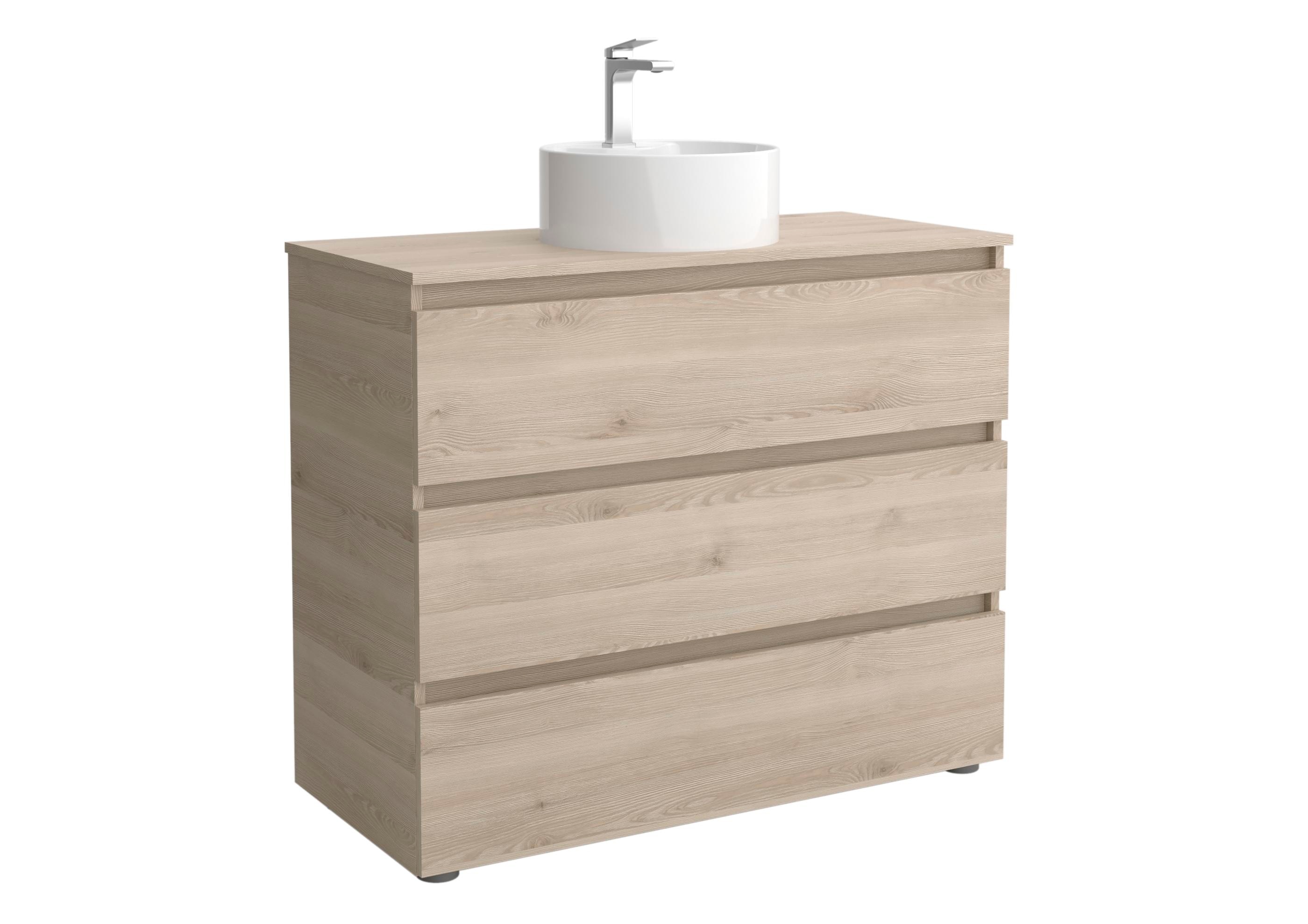 Salgar - Mueble de baño 3C con 3 cajones y lavabo sobre encimera de 1 poza Bequia Salgar.