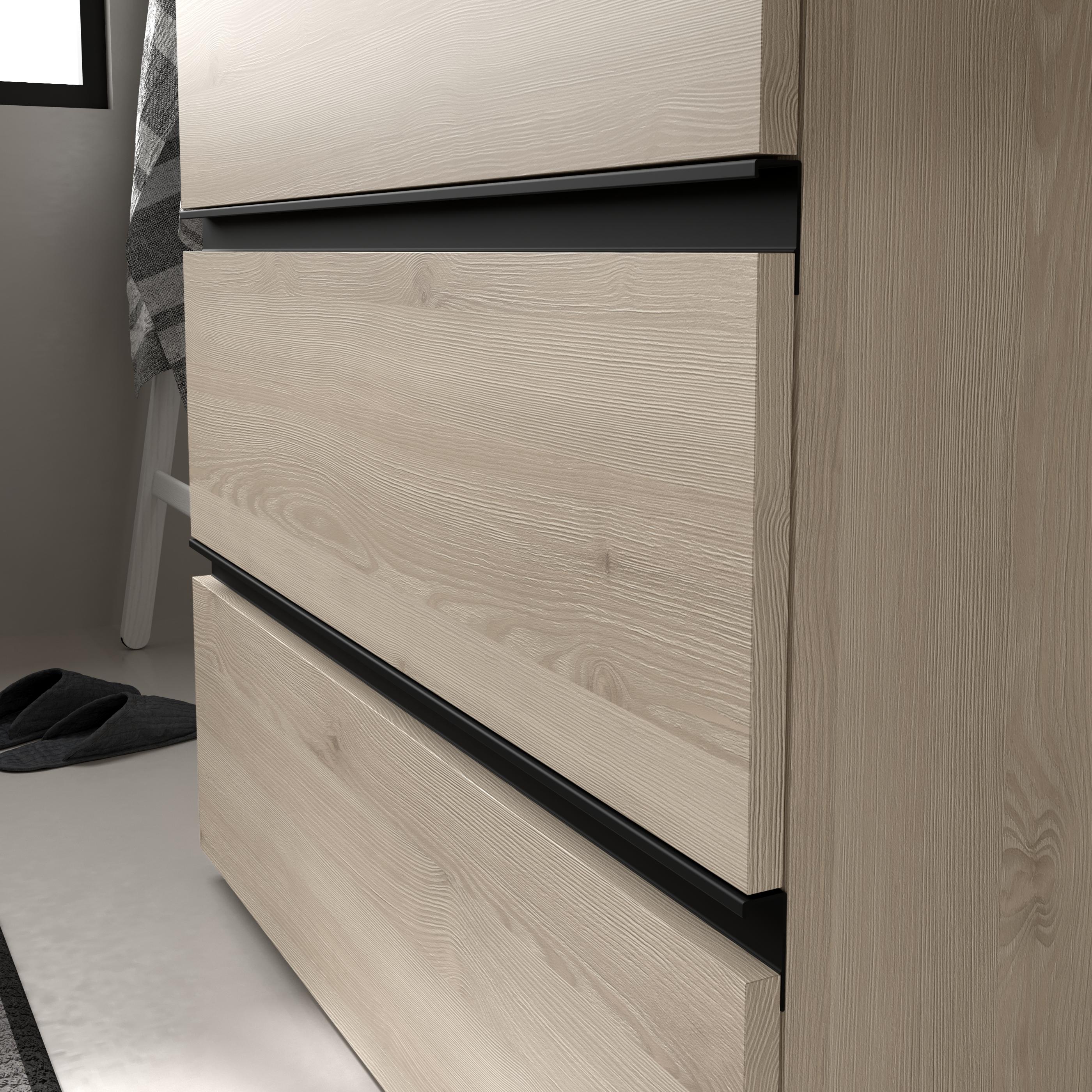 Mueble de baño metal 3C con 6 cajones y lavabo Vilna de 2 pozas Bequia Salgar - Natural 160 cm Natural-3