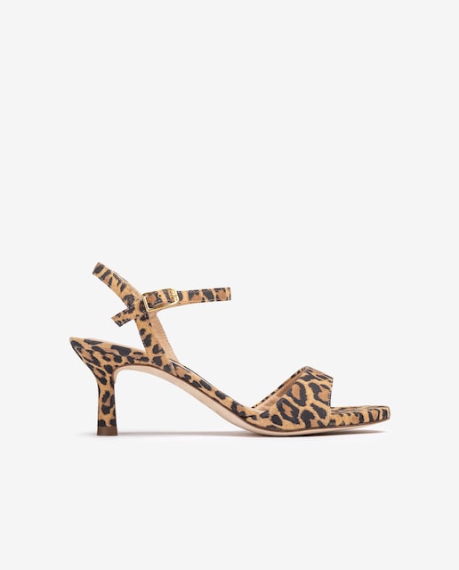 Imagen 0 de Sandalias de tacón de mujer de piel con estampado