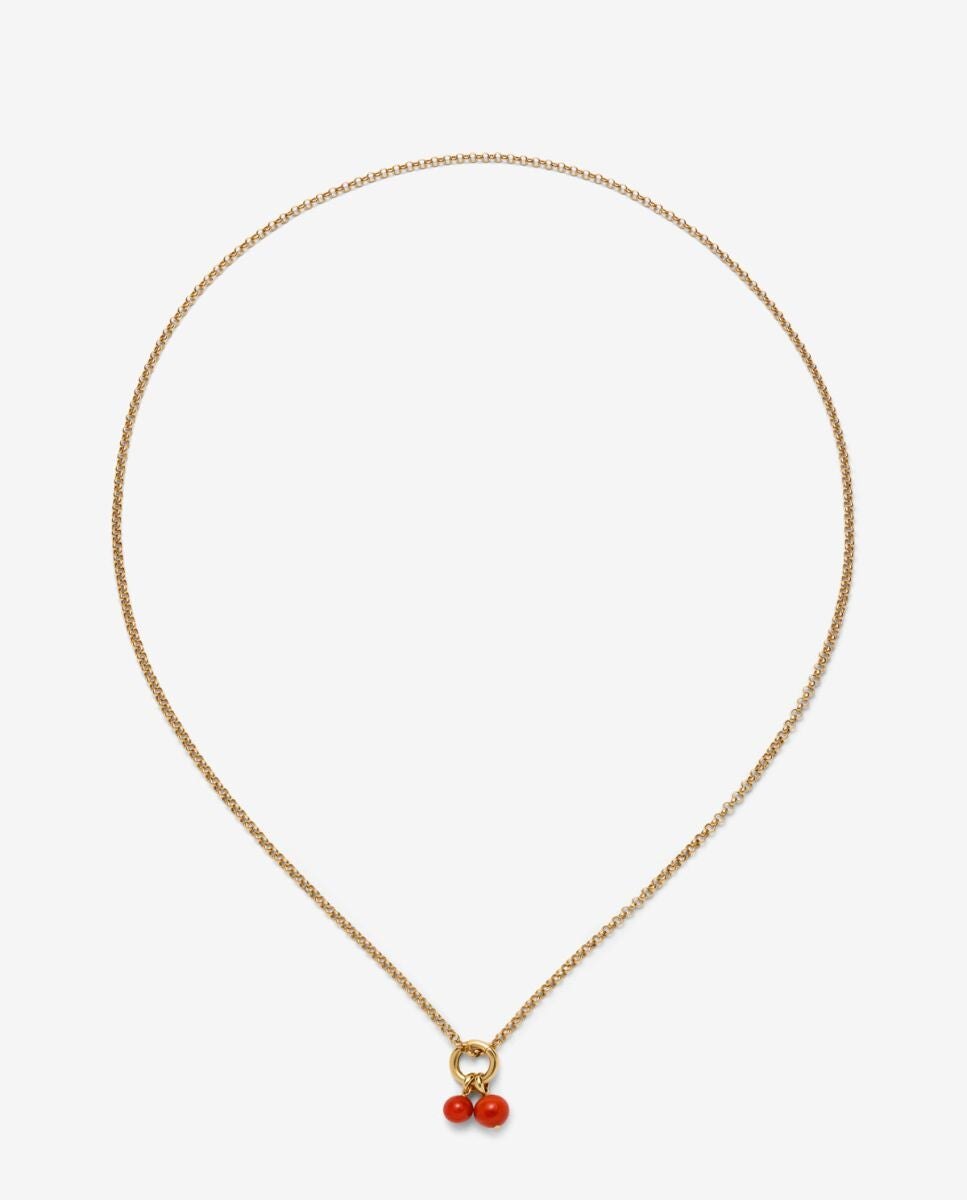 Imagen 3 de Collar de oro amarillo de 18k con corales de 8 y 10mm - SUAREZ - Rojo Rojo