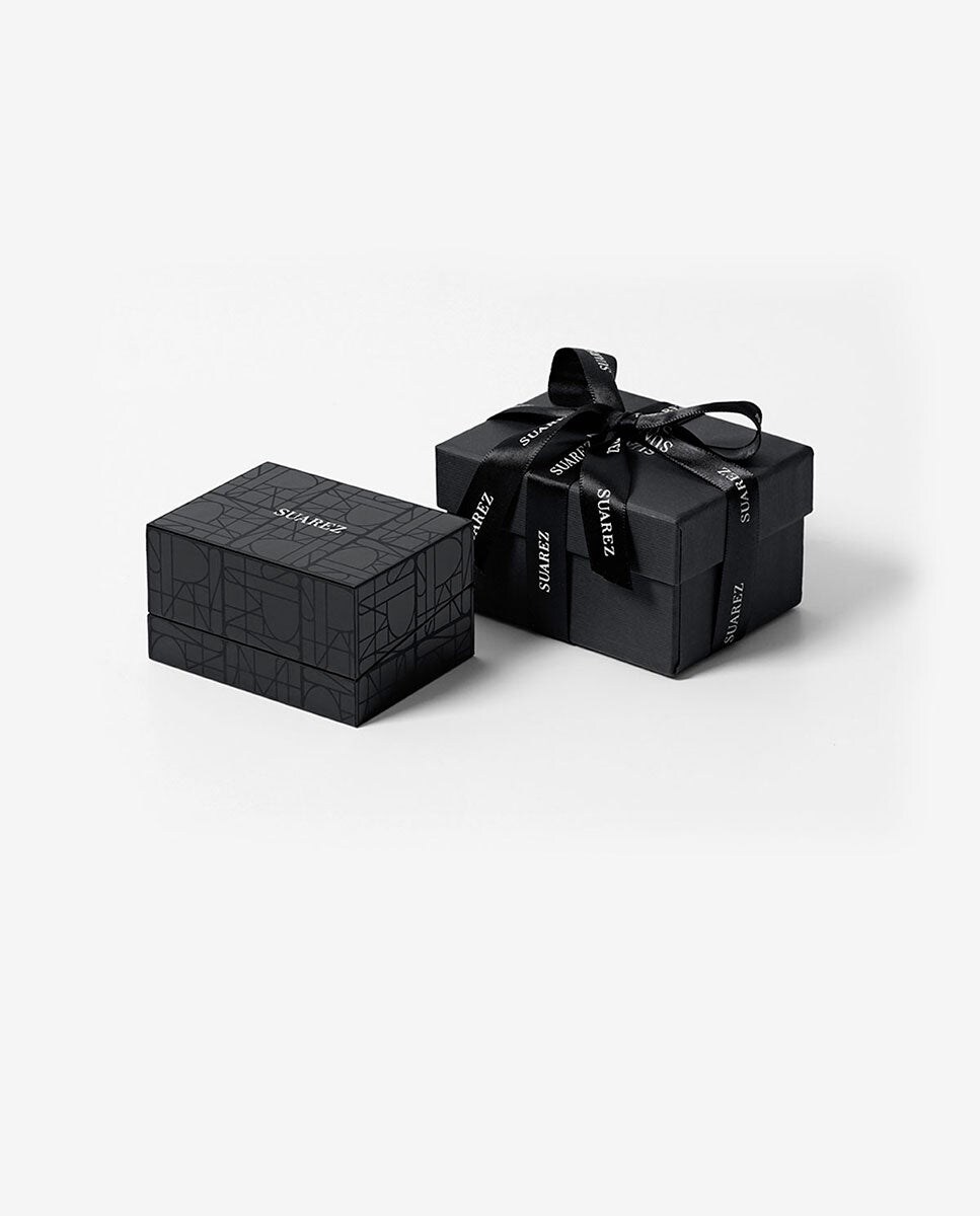 Anillo gallonado de oro blanco y amarillo de 18K con pavé de diamantes en talla brillante Blanco-6