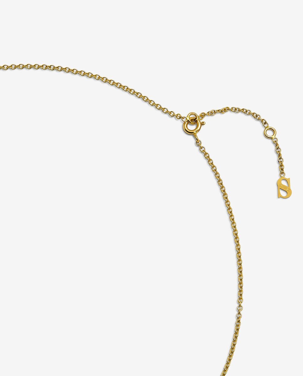 Colgante gallonado de oro blanco y amarillo de 18k con pavé de diamantes en talla brillante con un total de 0,19 cts - SUAREZ - Blanco Blanco-5