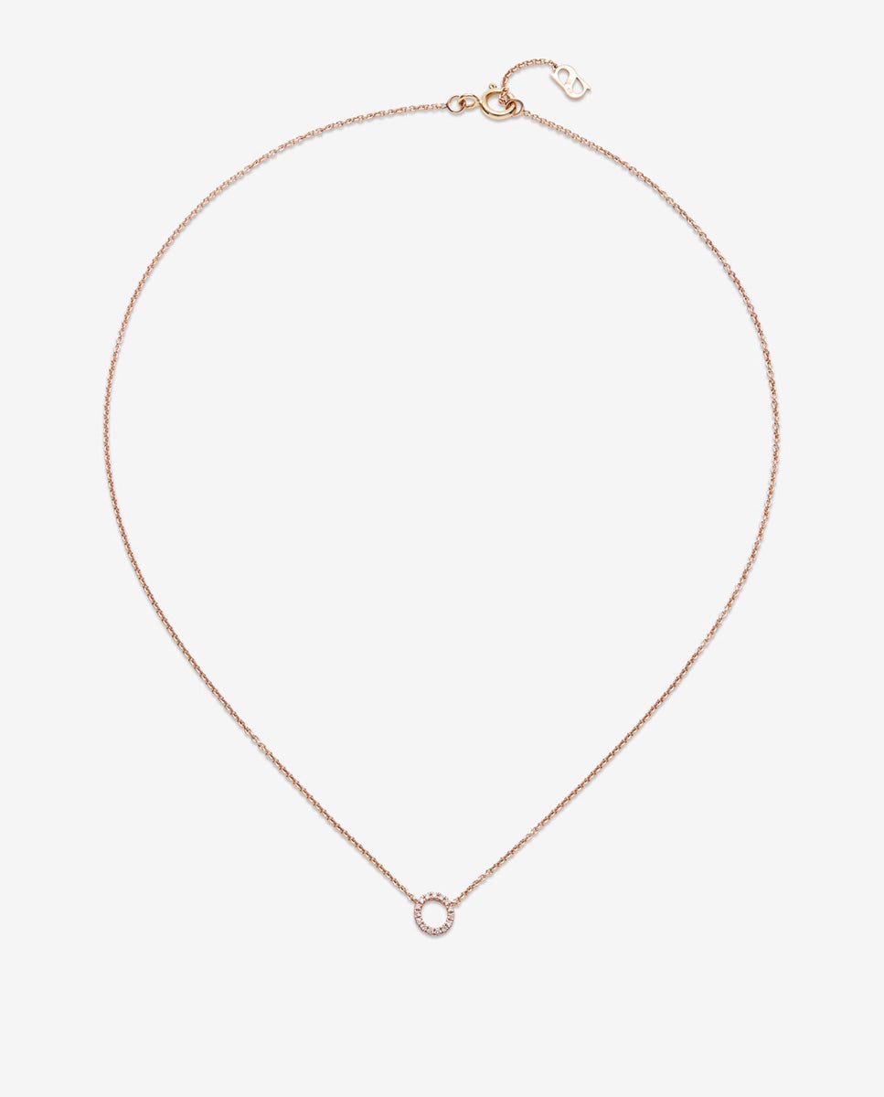 Colgante de oro rosa de 18K con diamantes - SUAREZ - Blanco Blanco-1