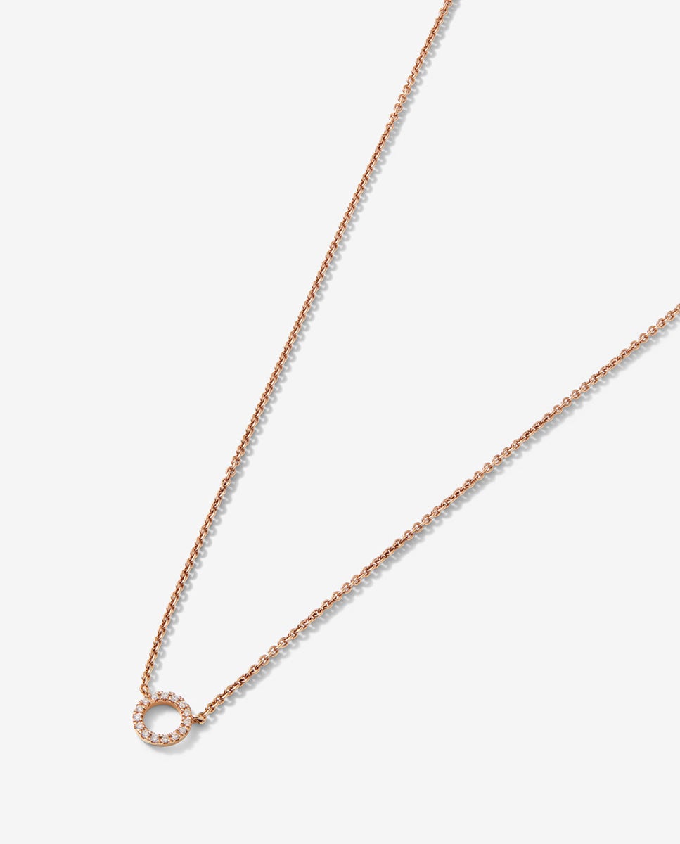 Colgante de oro rosa de 18K con diamantes - SUAREZ - Blanco Blanco-2