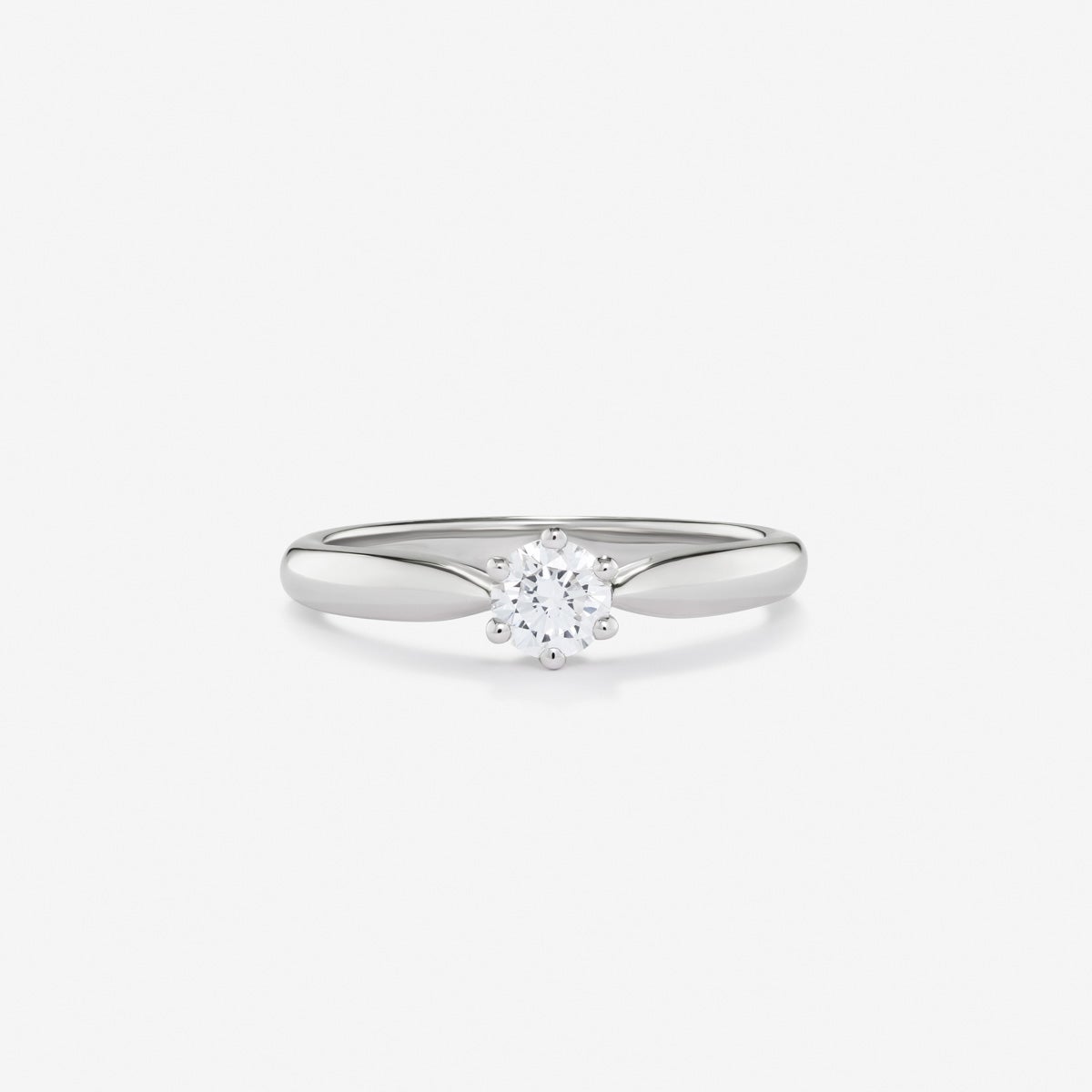 Anillo solitario de oro blanco de 18k con diamante en talla brillante de 0,40 cts - SUAREZ - Plateado Plateado-3