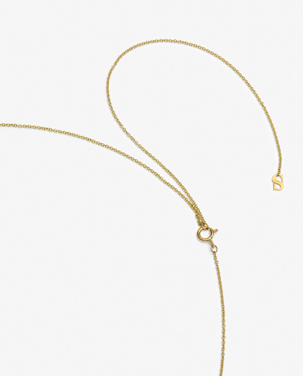 Colgante de oro amarillo de 18k con dos diamantes en talla brillante con un total de 0,33 cts y forma de hojas de arce - SUAREZ - Blanco Blanco-5