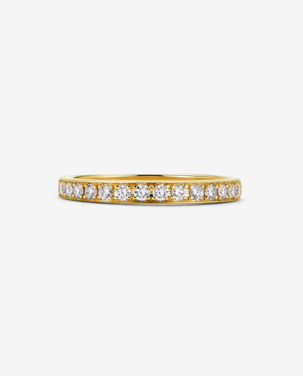 Anillo de oro amarillo de 18k con 15 diamantes en talla brillante con un total de 0,3 cts - SUAREZ - Blanco Blanco-2