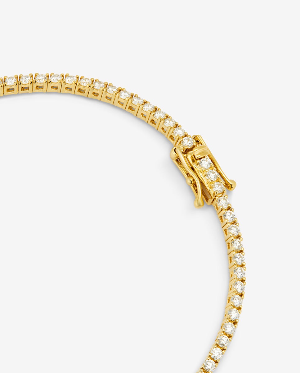Imagen 5 de Pulsera de oro amarillo de 18k con diamantes en talla brillante con un total de 1,64 cts - SUAREZ - Blanco Blanco