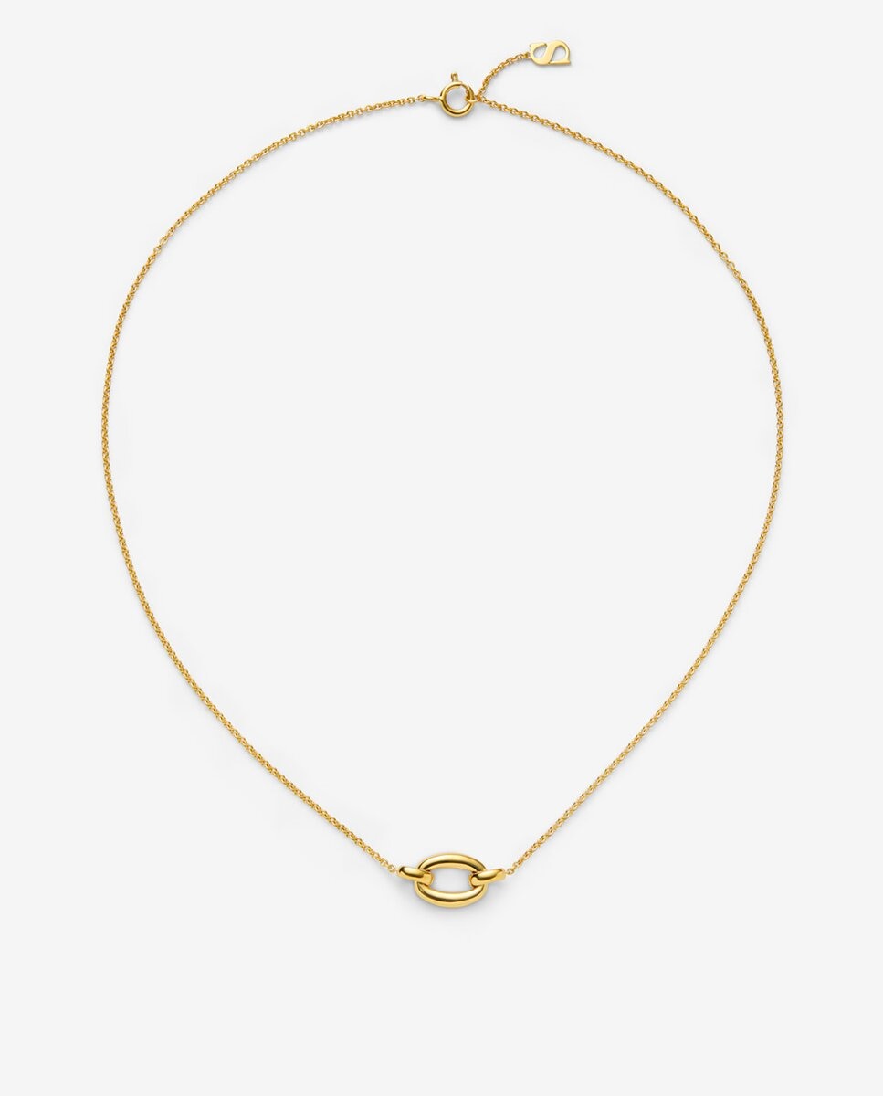 Collar mini eslabón de amarillo de 18k - SUAREZ - Oro Oro-1