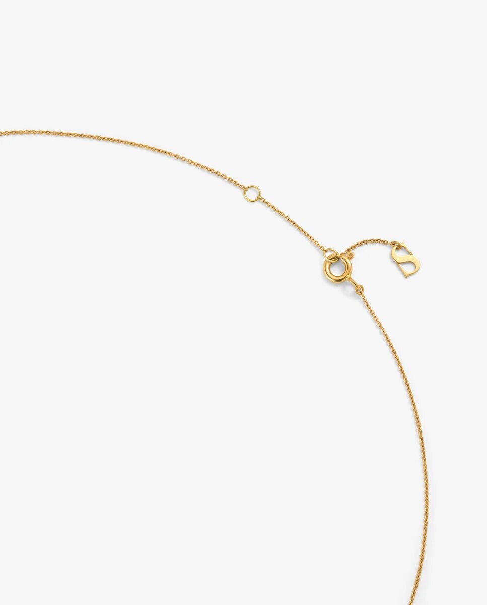 Colgante de oro amarillo de 18k con diamante en talla brillante de 0,07 cts - SUAREZ - Blanco Blanco-3