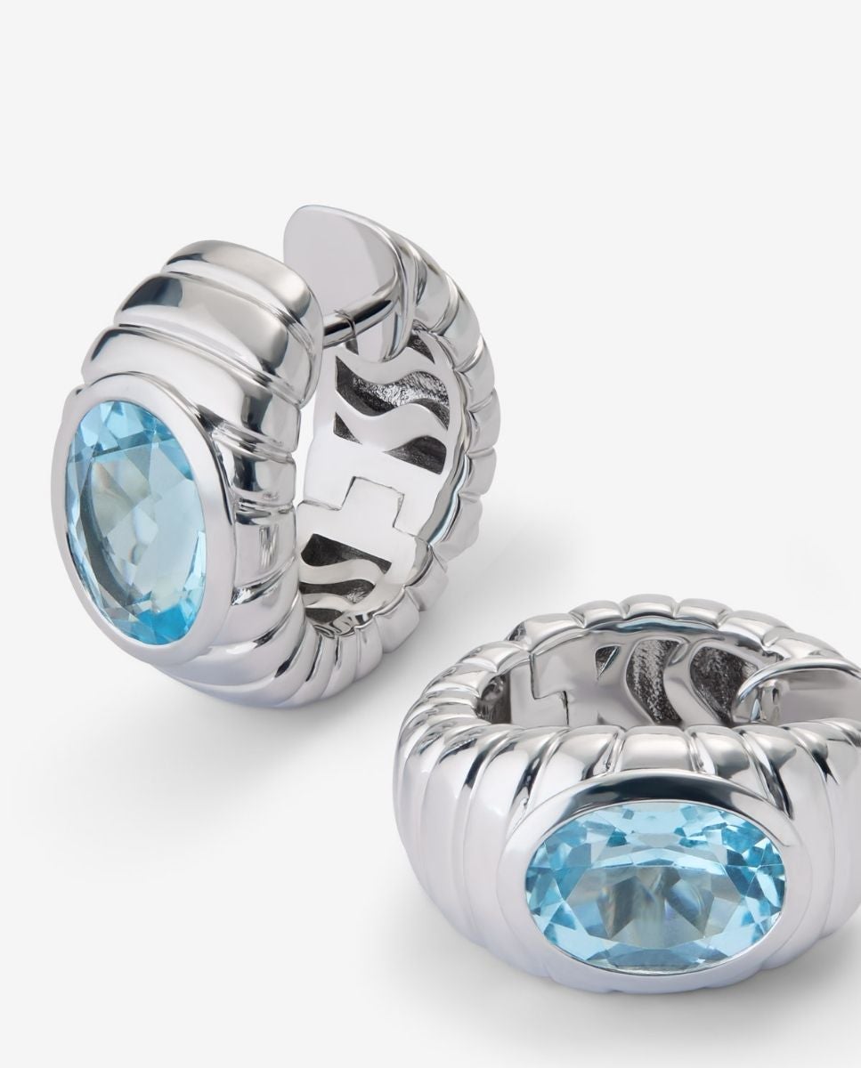 Imagen 3 de Pendientes de plata 925 con topacios azul sky - SUAREZ - Azul Azul