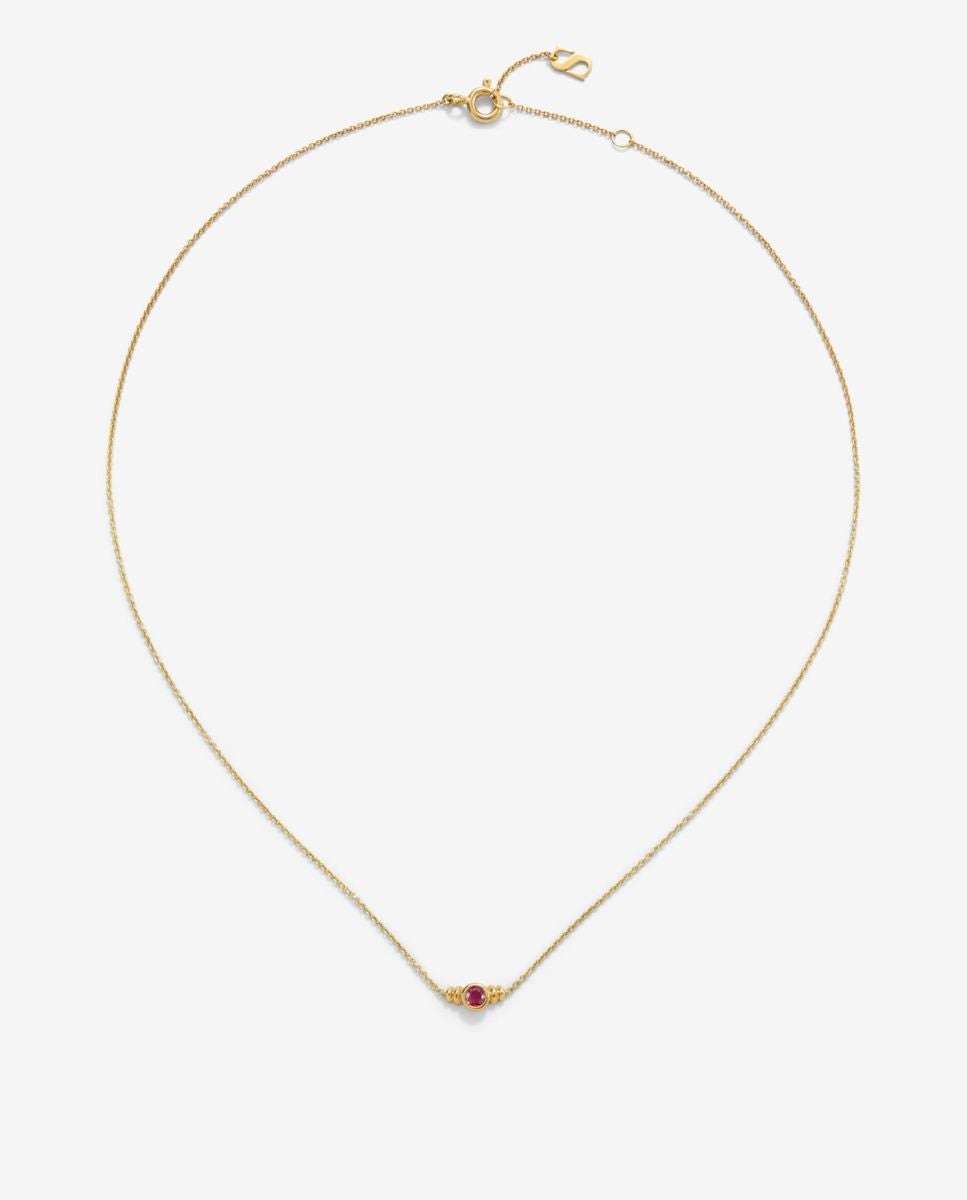 Imagen 0 de Colgante de oro amarillo de 18k con rubi Blanco