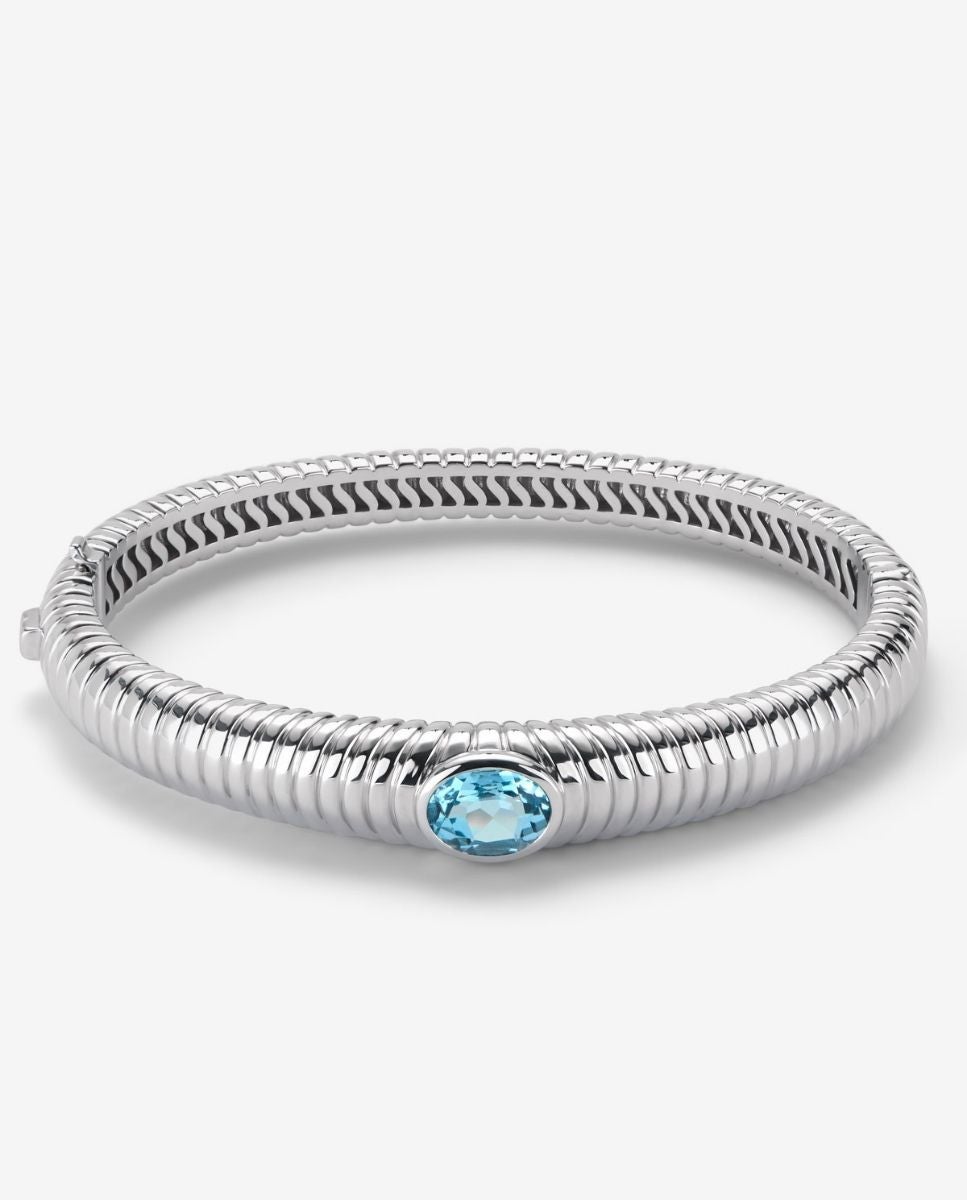 Imagen 1 de Pulsera de plata 925 con topacio azul swiss Azul