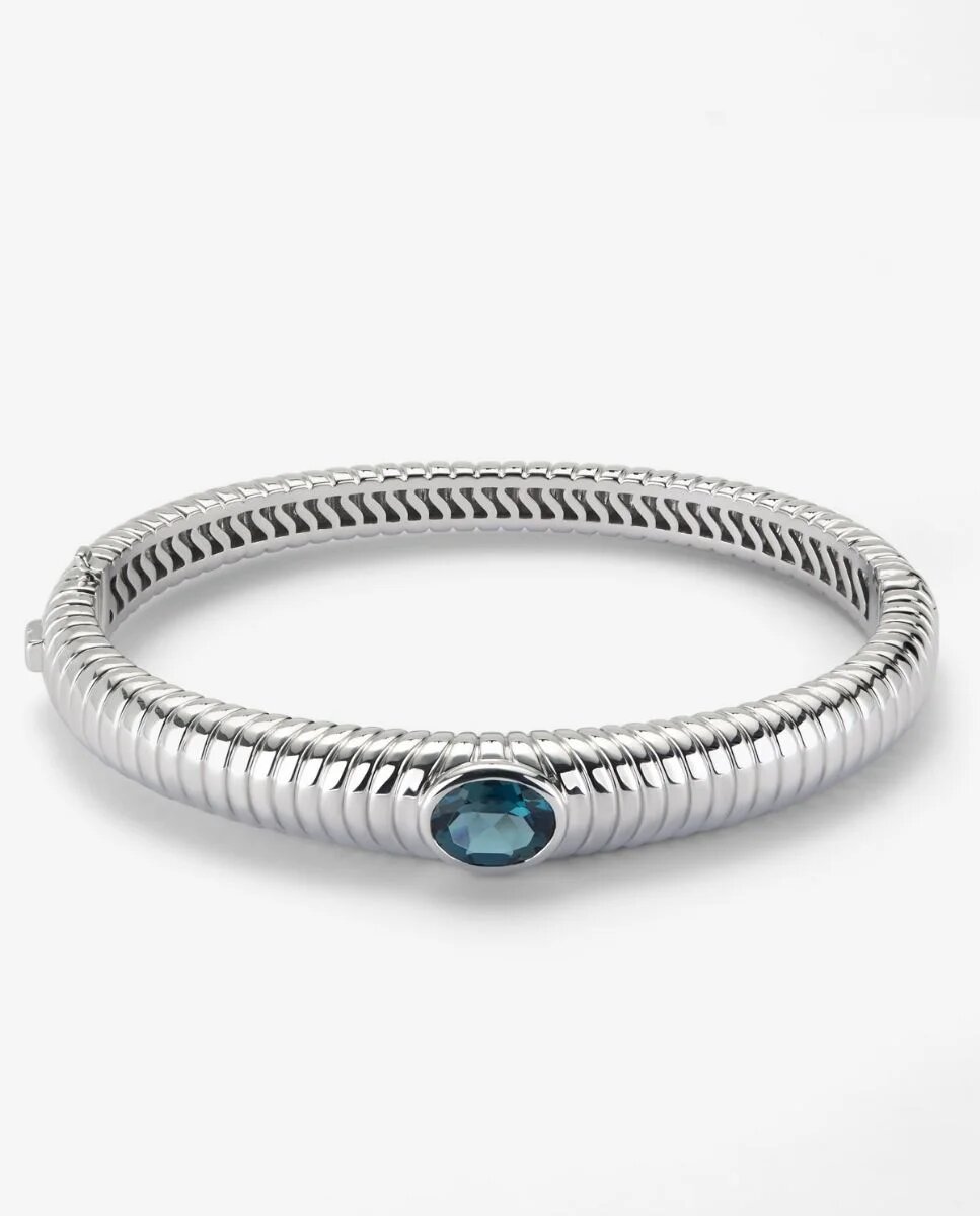 Imagen 0 de Pulsera de plata 925 con topacio azul london Azul