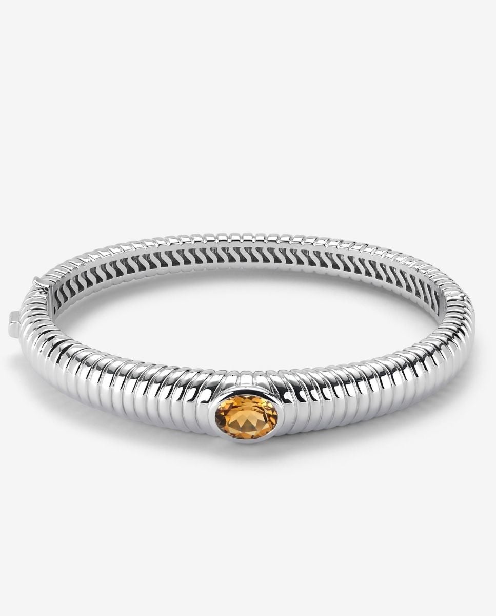 Imagen 1 de Pulsera de plata 925 con cuarzo citrino Amarillo