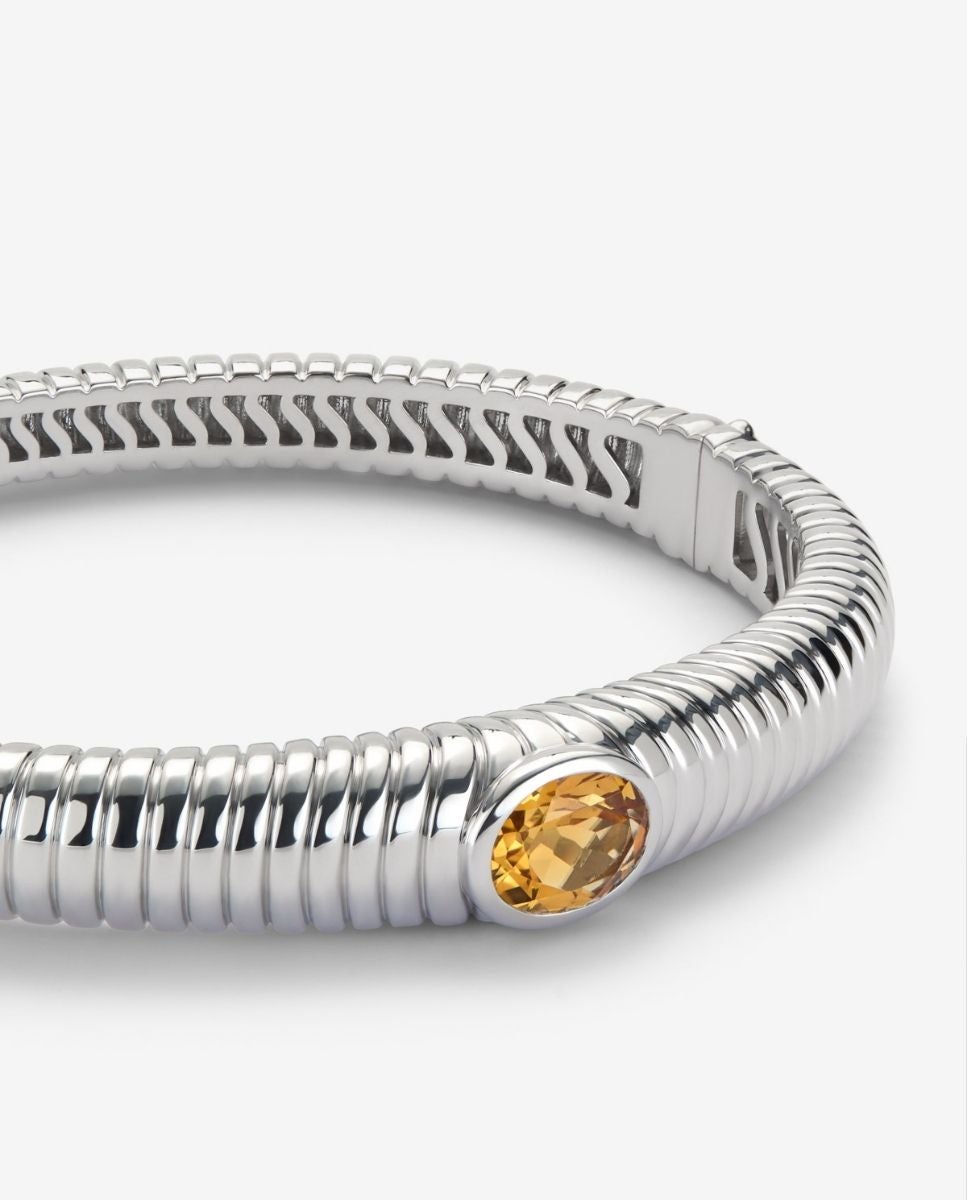 Imagen 3 de Pulsera de plata 925 con cuarzo citrino - SUAREZ - Amarillo Amarillo