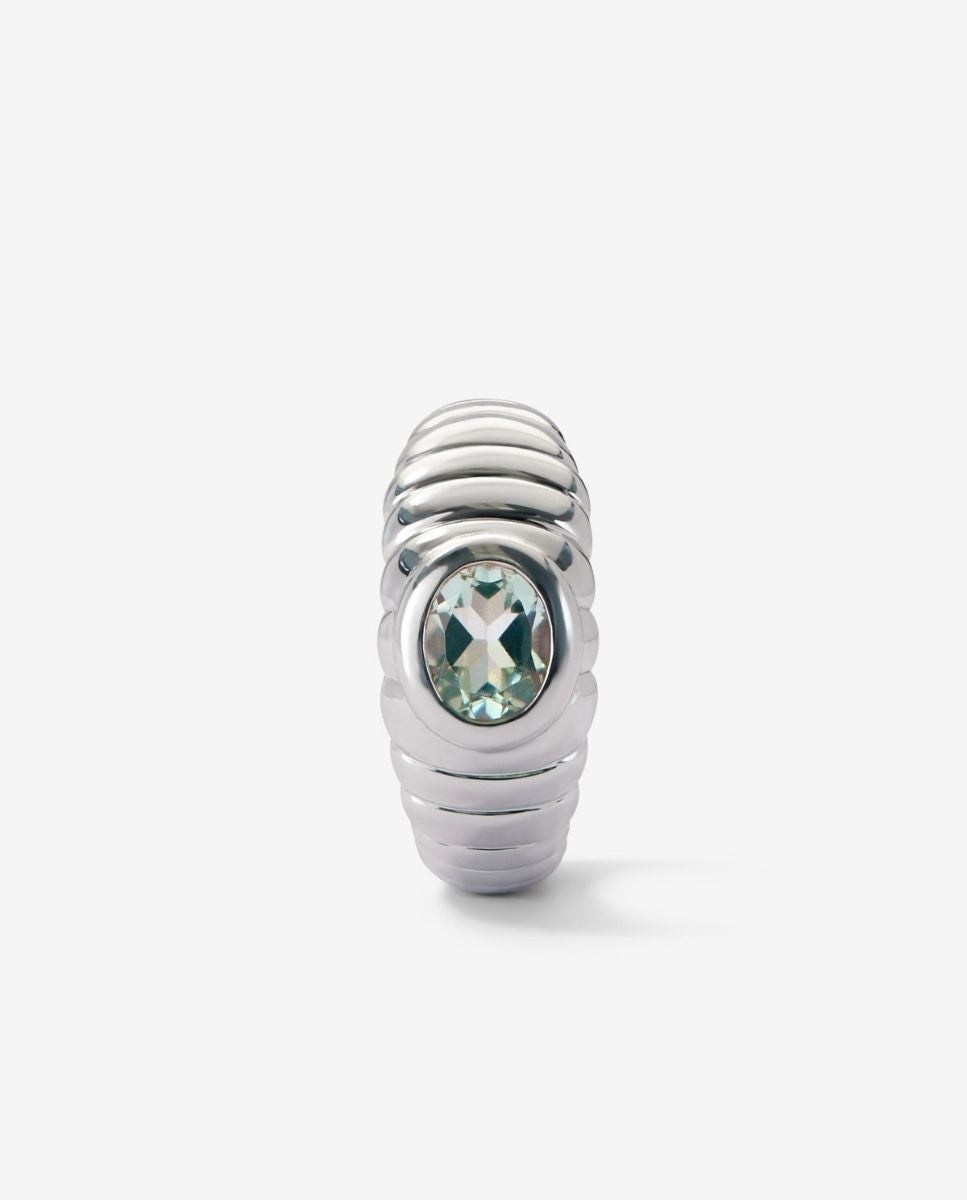 Imagen 1 de Pendiente de plata 925 con amatista verde Verde Agua