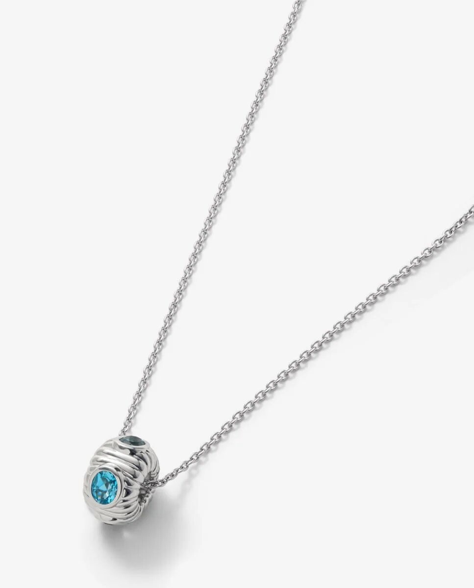 Colgante de plata 925 con topacio azul london y azul swiss - SUAREZ - Azul Azul-1
