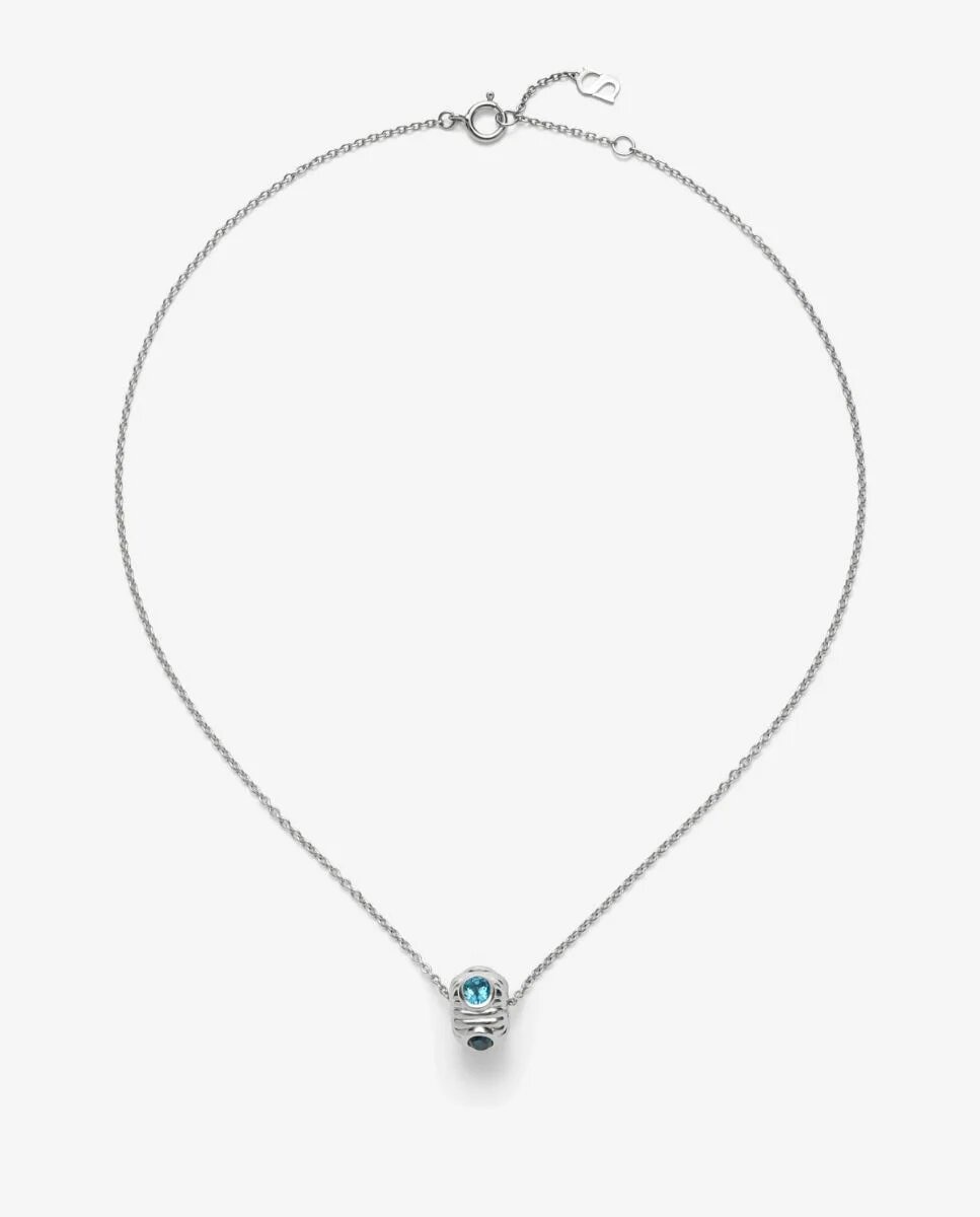 Colgante de plata 925 con topacio azul london y azul swiss - SUAREZ - Azul Azul-3