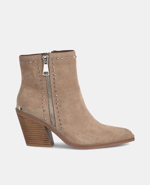 Imagen 0 de Botines de mujer de piel con tacón bloque