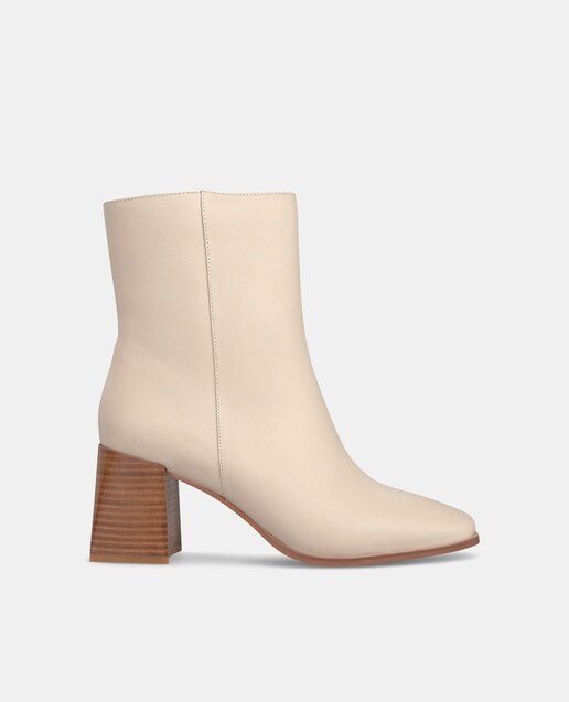 Imagen 0 de Botines de mujer de piel con tacón bloque