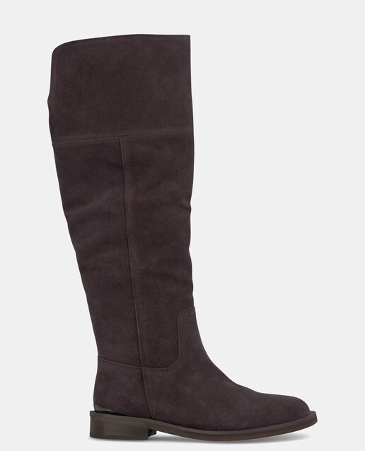 Imagen 0 de Botas de mujer altas de piel con puntera redonda
