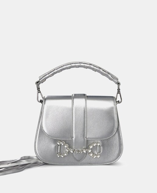 Imagen 0 de Bandolera de mujer en piel con detalle de estribo en pedrería