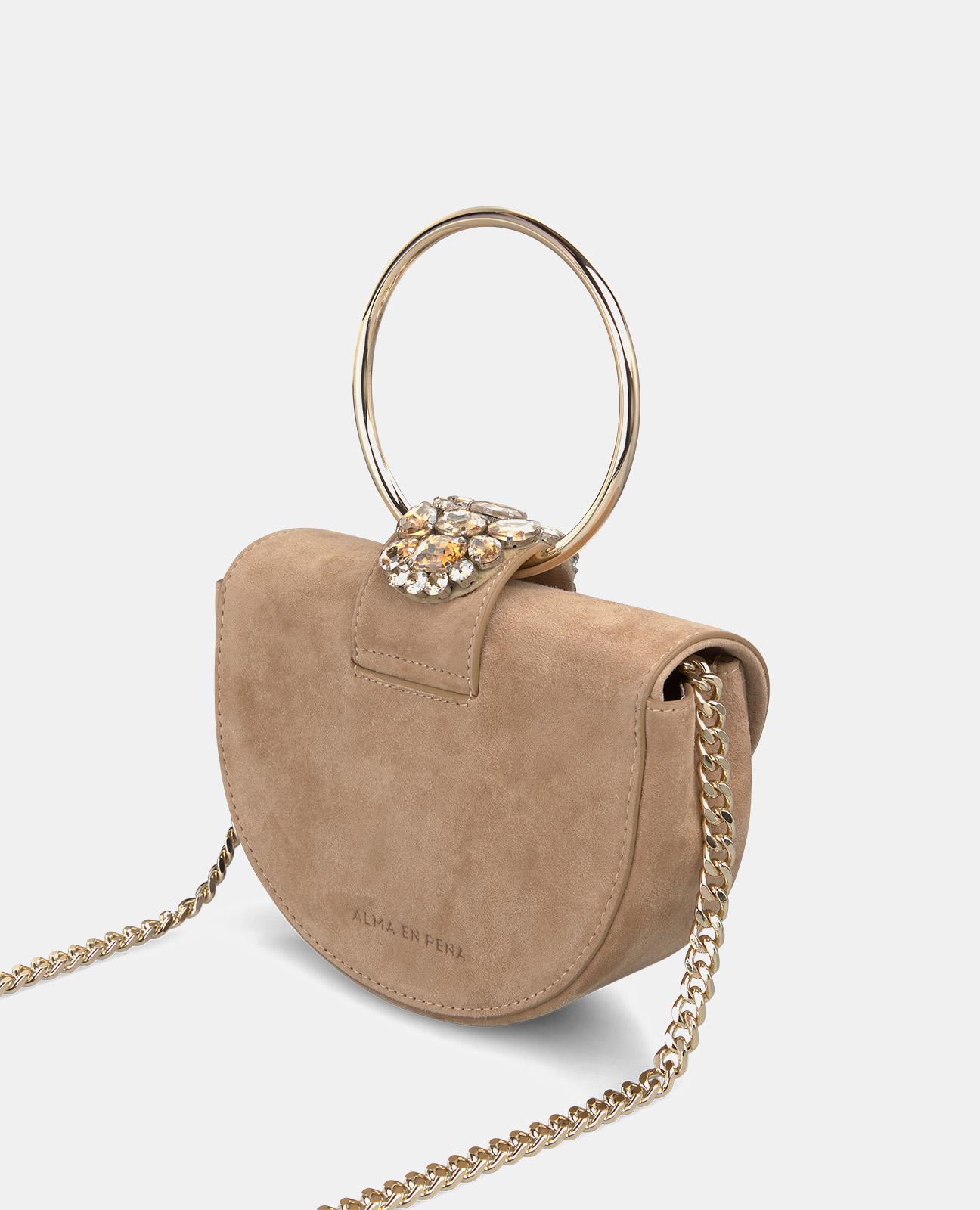Bolso de mano convertible a bandolera de piel - Alma en Pena - Camel Camel-3