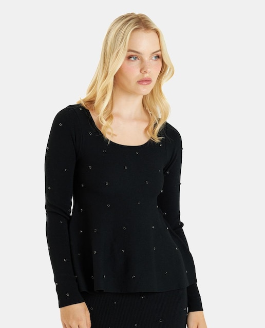 Imagen 0 de Top de mujer de punto manga larga