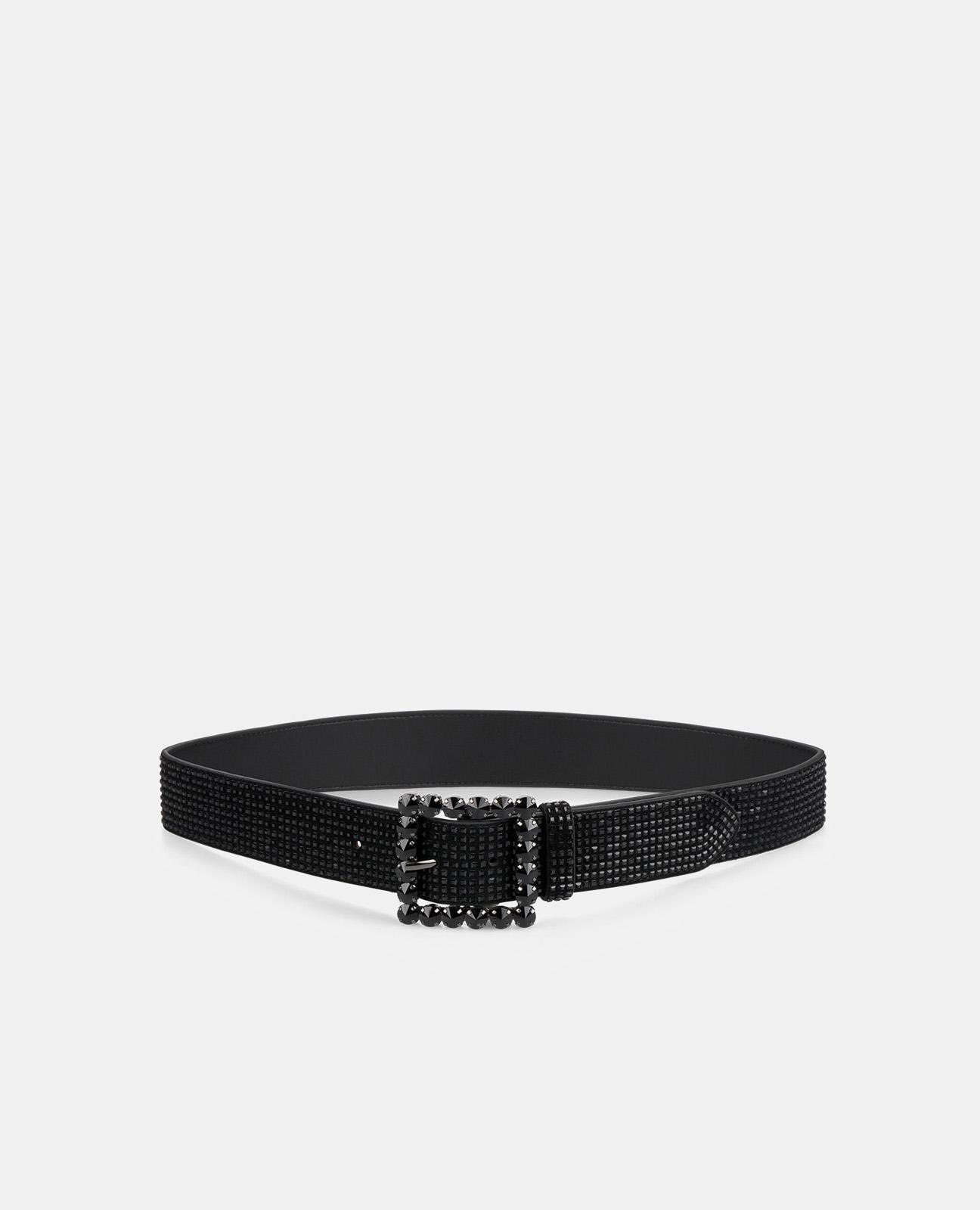 Alma en Pena - Cinturón de mujer con pedrería y hebilla cuadrada.