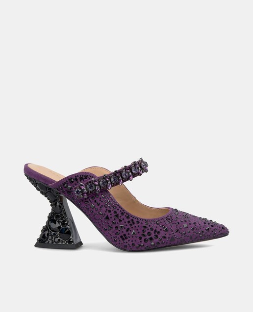 Imagen 0 de Zapatos de salón de mujer destalonado con pedrería