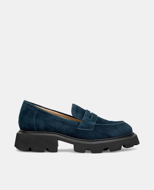 Imagen 0 de Mocasines de mujer en piel con suela track