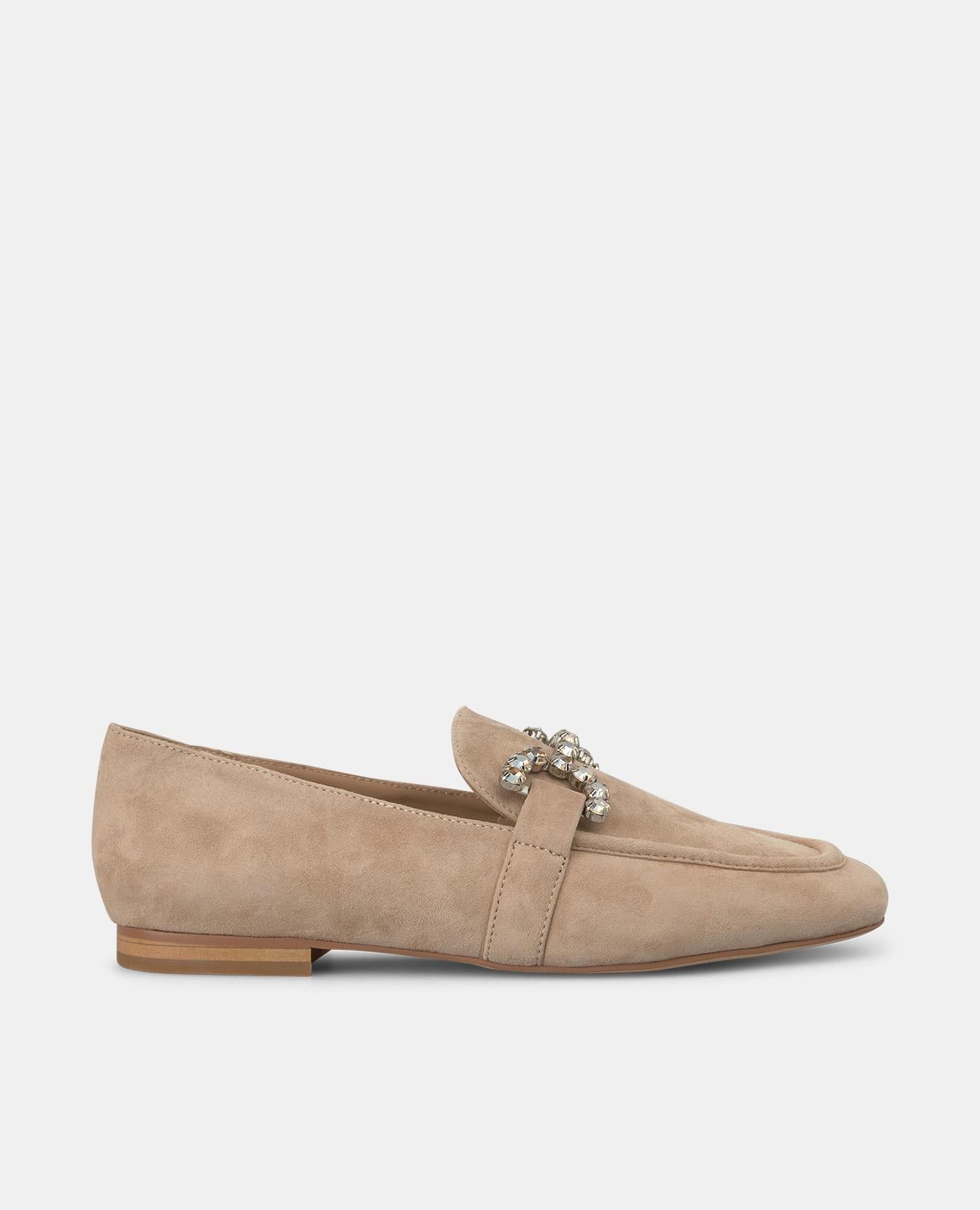 Mocasines planos de mujer de piel con punta afilada - Alma en Pena - Marrón Marrón-1
