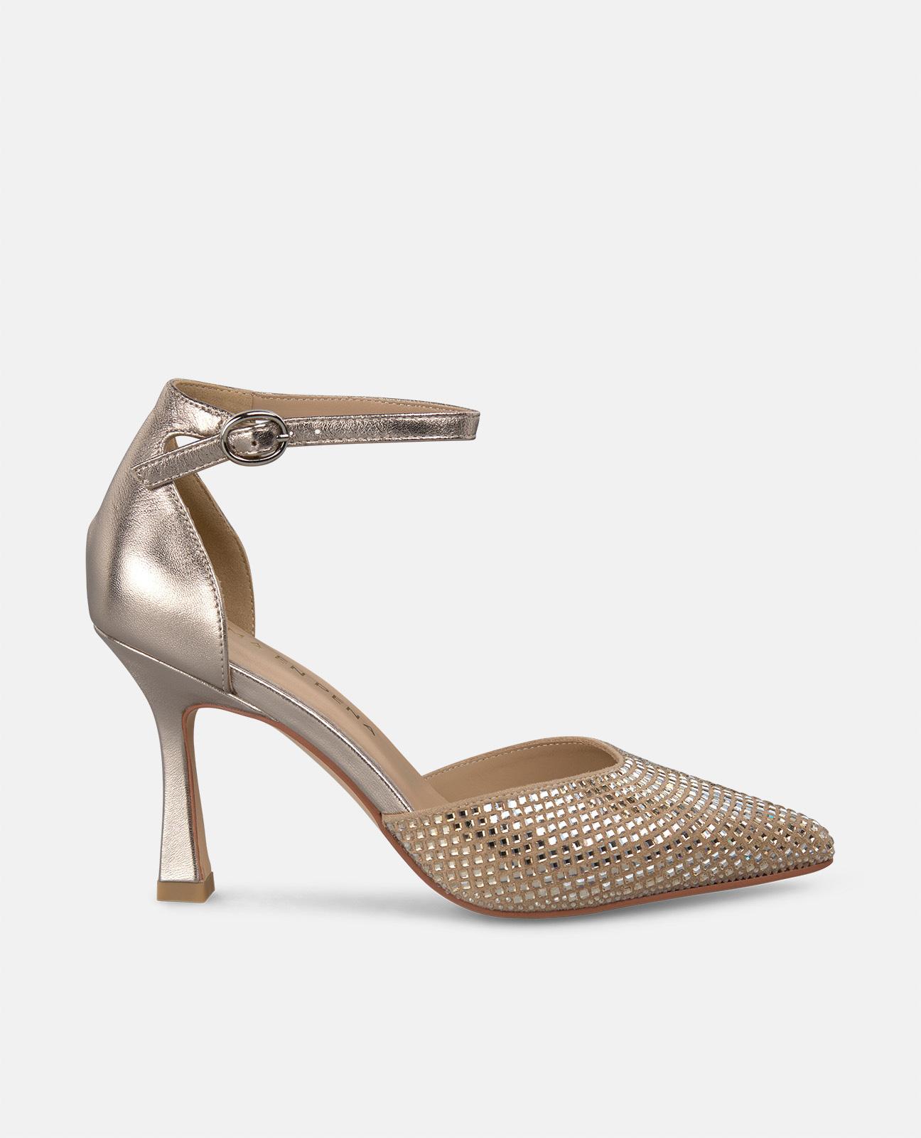 Alma en Pena - Zapatos de salón de mujer cubierto con puntera cubierta de pedrería.