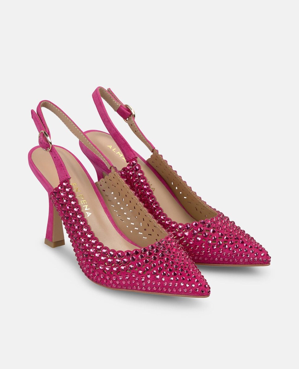 Alma En Pena Zapatos Pedreria Tacon Zapatos De Tacón De Aguja De Mujer  Cubierto De Pedrería Con Cierre