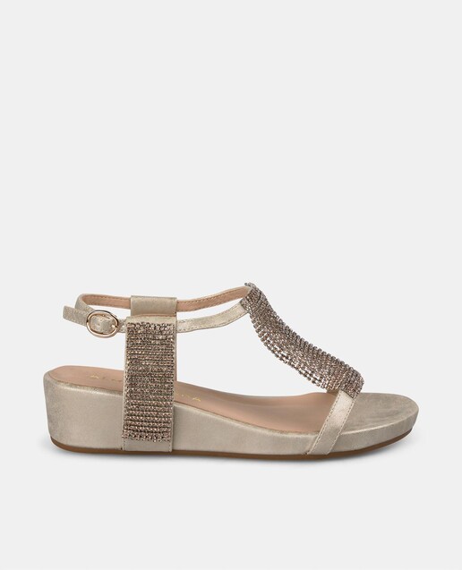 Sandalias Pedreria Sandalias Blanco Hueso Planas Sin Cierres Con