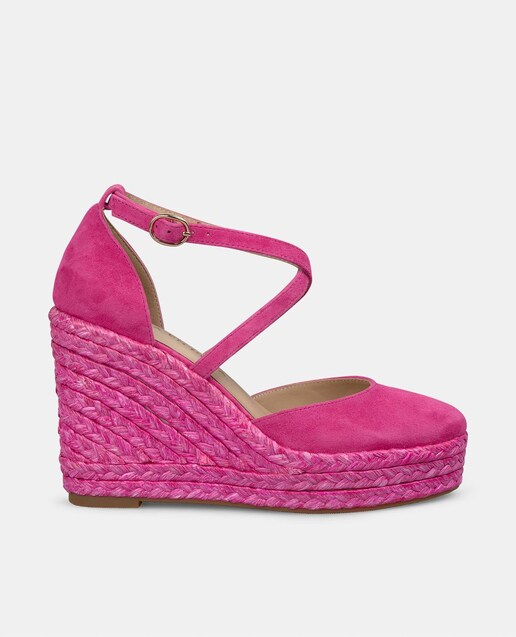 Imagen 0 de Sandalias de cuña de mujer con puntera redonda y suela acolchada