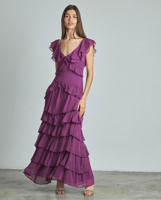 Imagen 0 de Vestido de tirantes con volantes