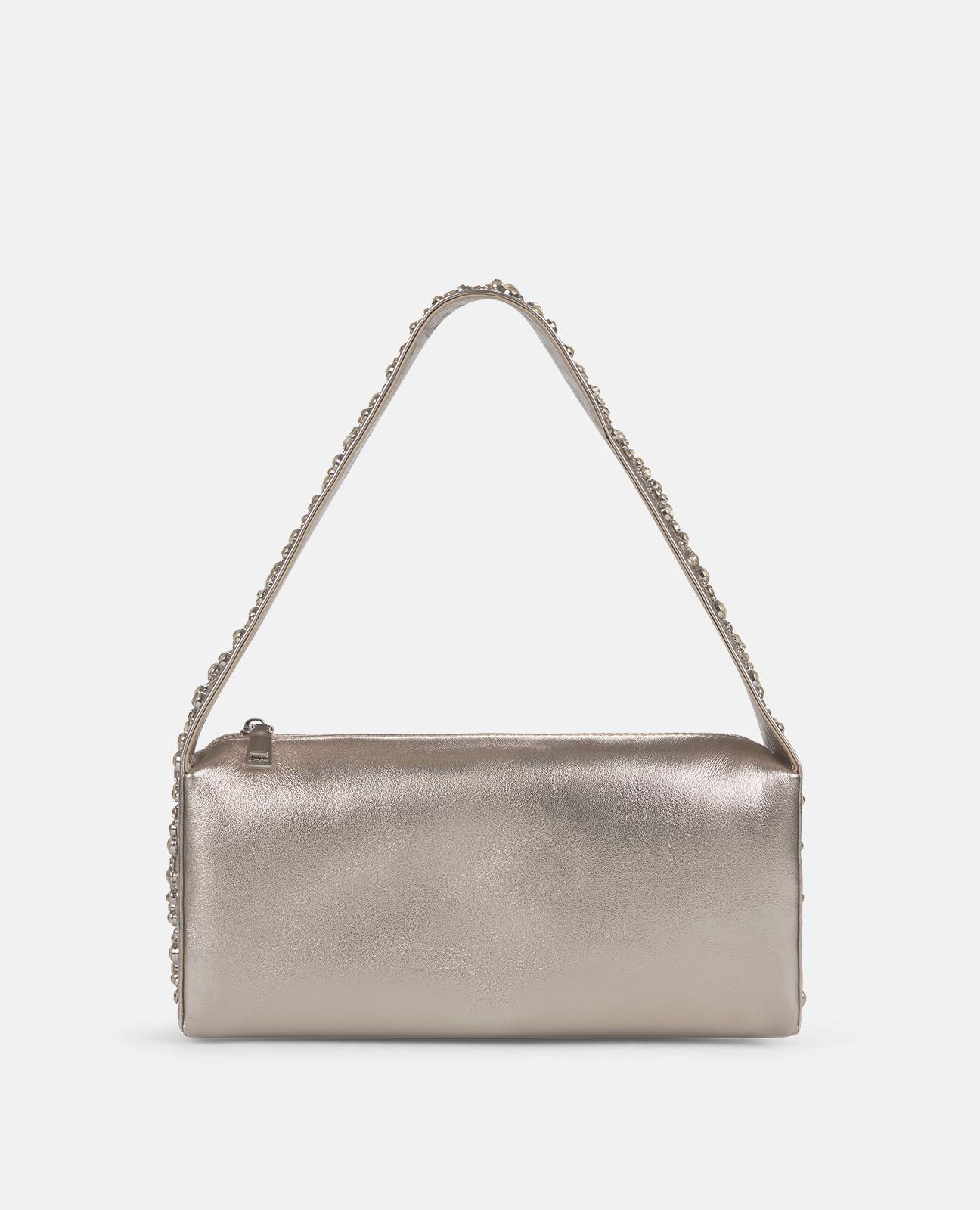 Bolso de mano con asa cubierta con tachas y cierre con cremallera - Alma en Pena - Oro Oro-1