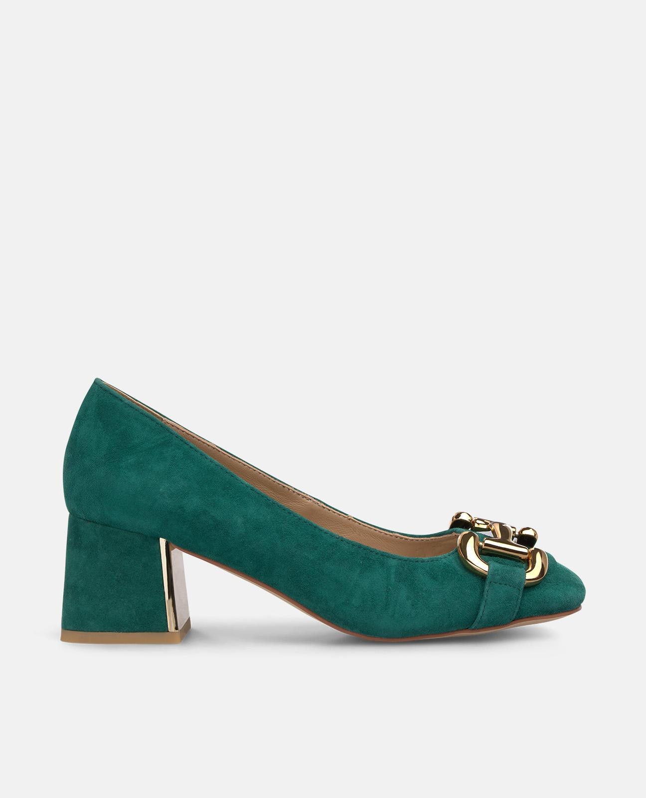 Alma en Pena - Zapatos de salón de mujer con estribo y puntera cuadrada sin cierre.