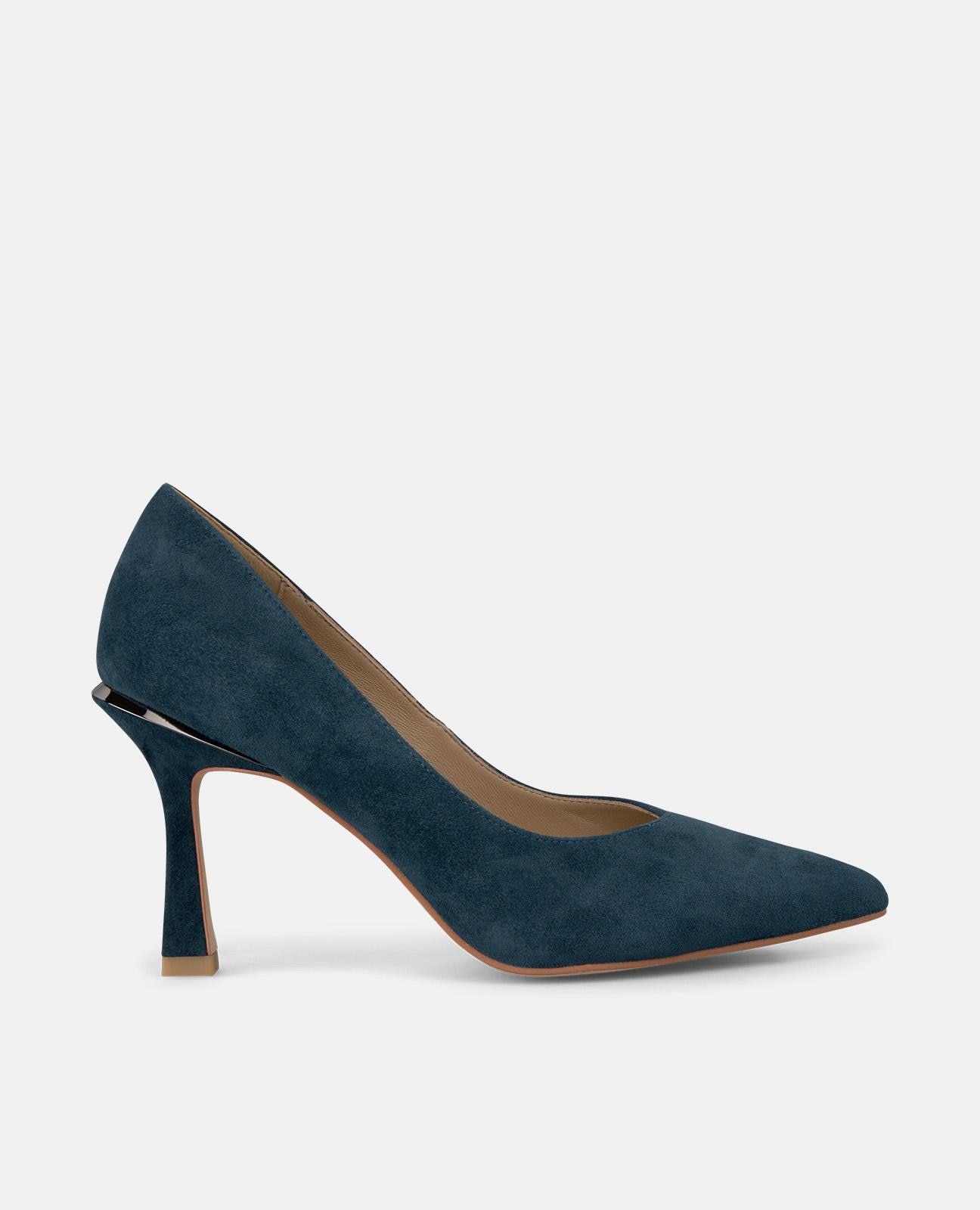 Zapatos de salón de mujer con puntera afilada y sin cierre - Alma en Pena - Azul marino Azul marino-1